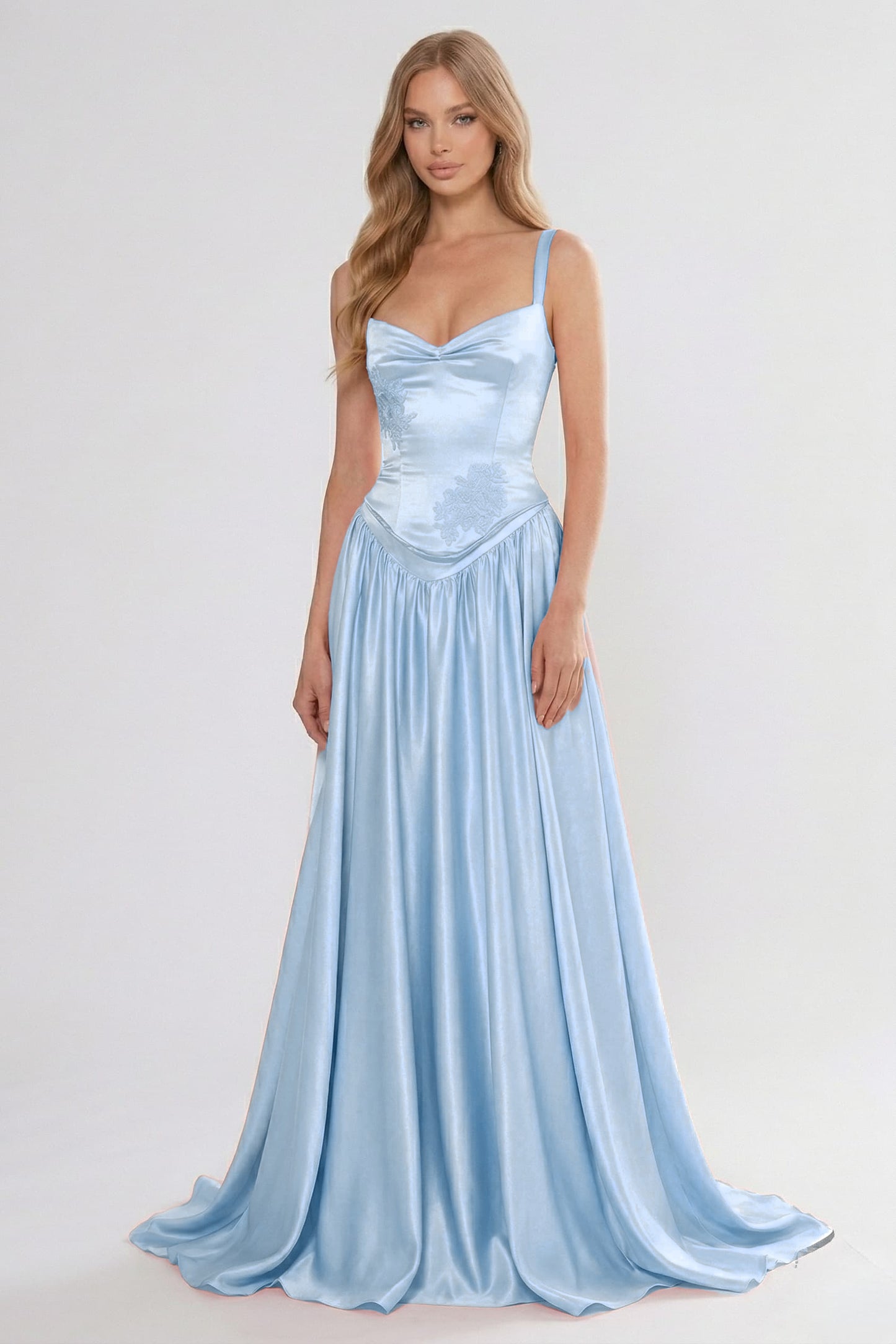 A-Line Floor Length Soft Satin Bridesmaid Dress CG0310BM