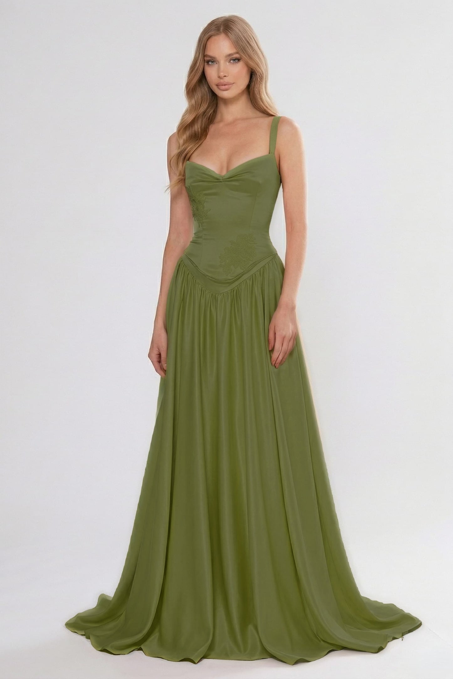 A-Line Floor Length Soft Satin Bridesmaid Dress CG0310BM