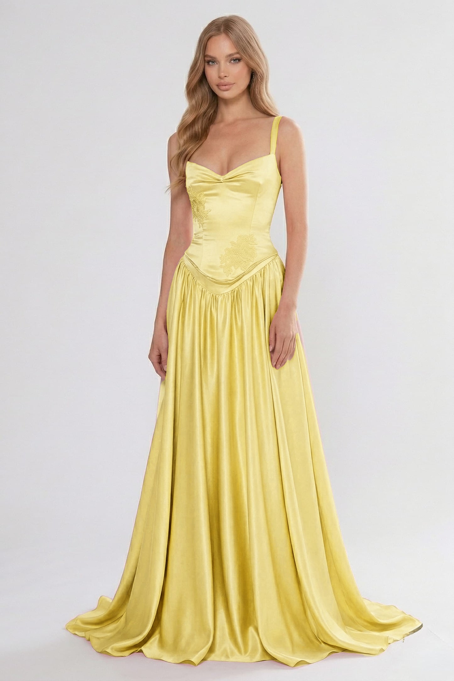 A-Line Floor Length Soft Satin Bridesmaid Dress CG0310BM