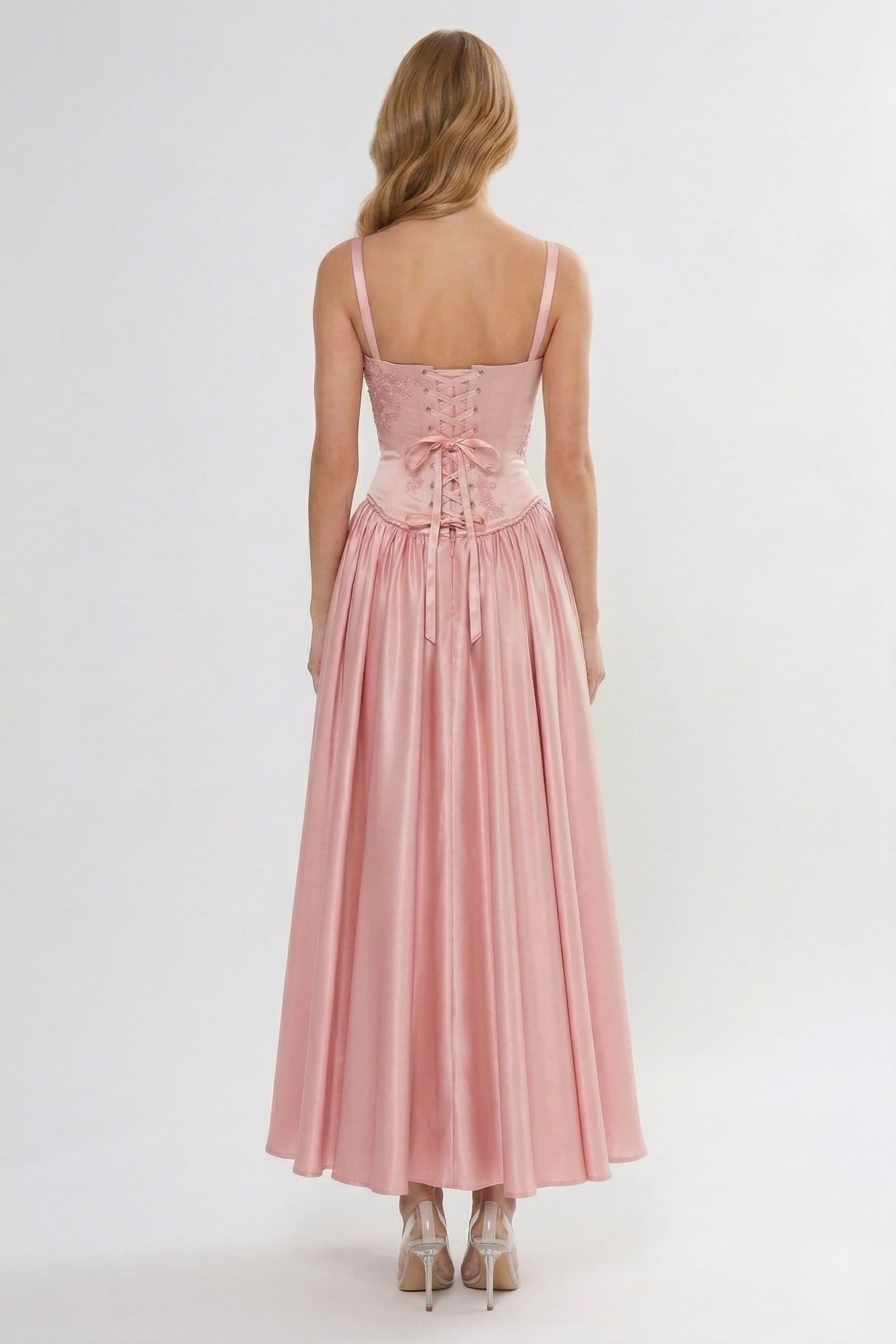 A-Line Ankle Length Soft Satin Wedding Guest Dress COCOMELODY CG0311 A-Line Ankle Length Soft Satin Wedding Guest Dress COCOMELODY CG0311