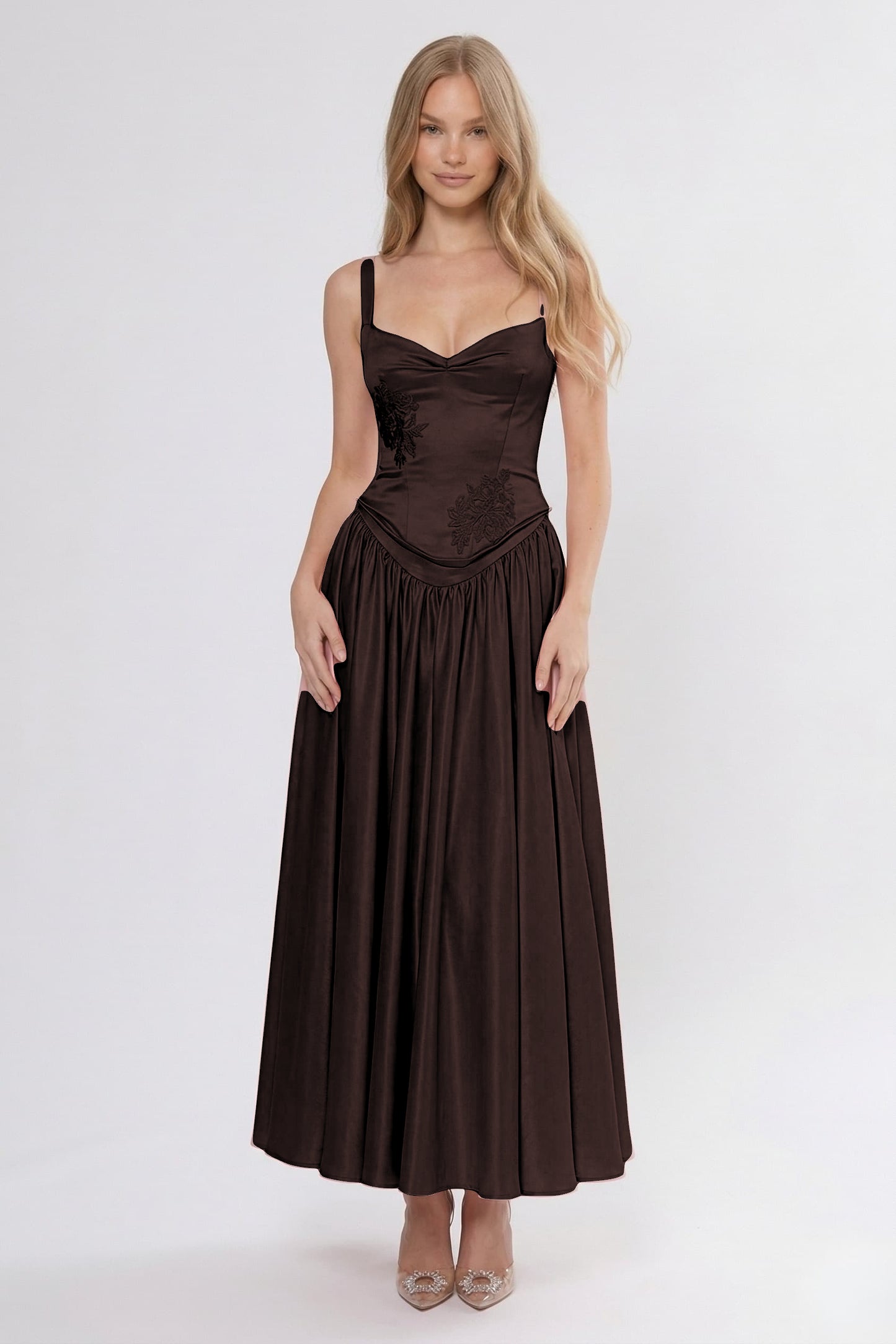 A-Line Ankle Length Soft Satin Bridesmaid Dress CG0311BM