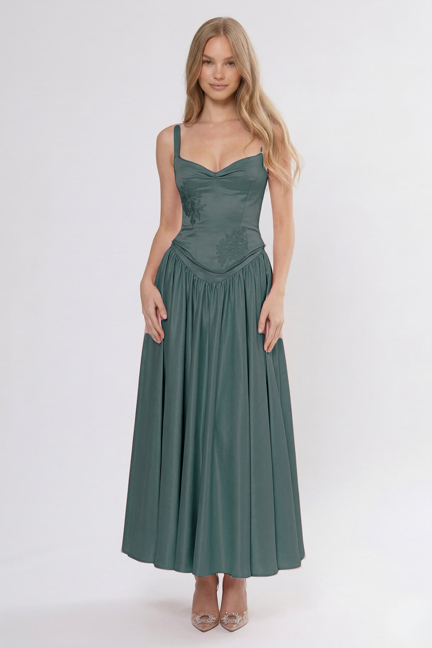 A-Line Ankle Length Soft Satin Bridesmaid Dress CG0311BM