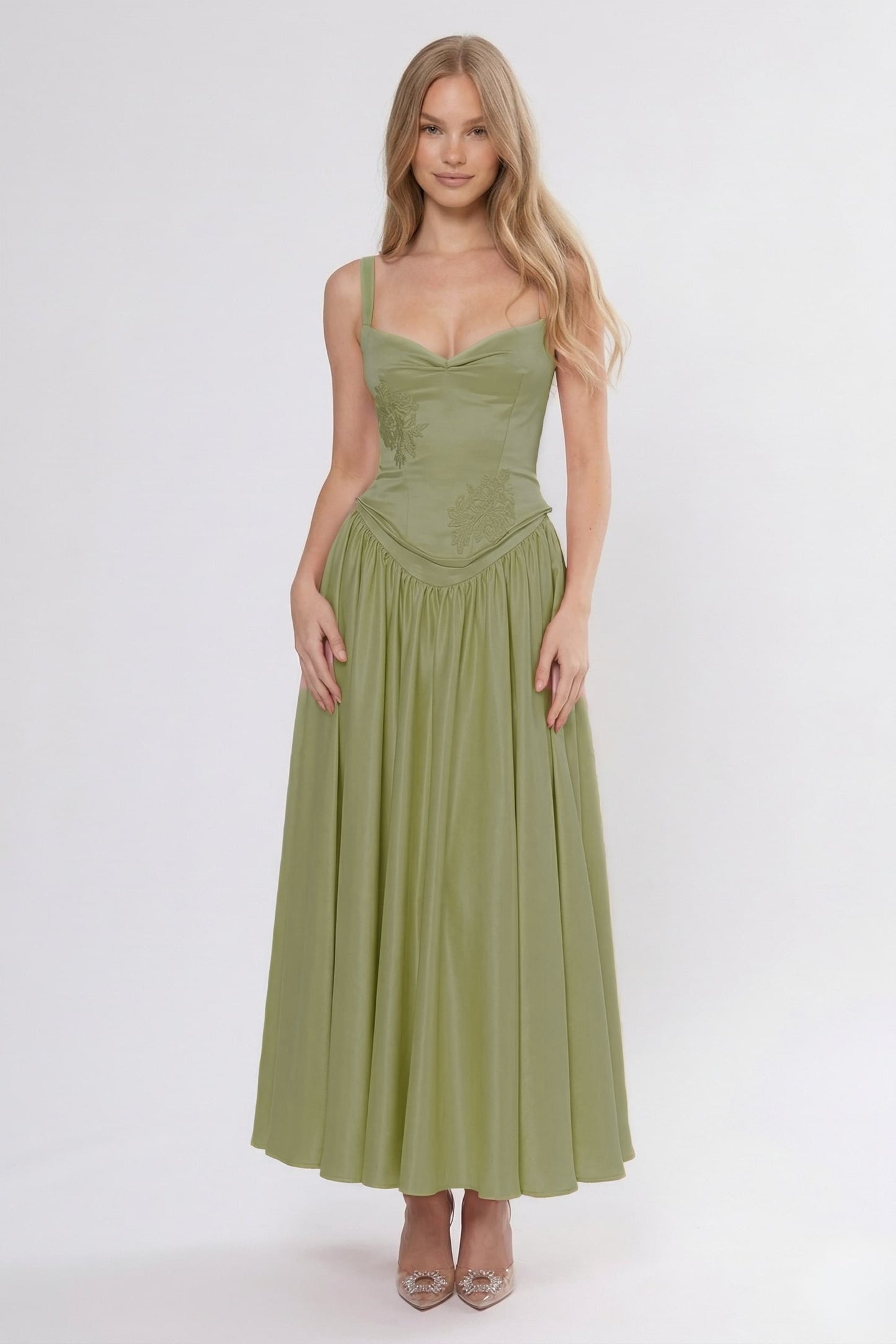 A-Line Ankle Length Soft Satin Bridesmaid Dress CG0311BM