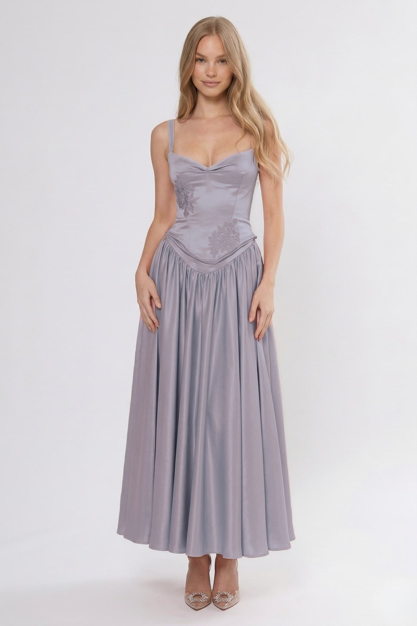 A-Line Ankle Length Soft Satin Bridesmaid Dress CG0311BM