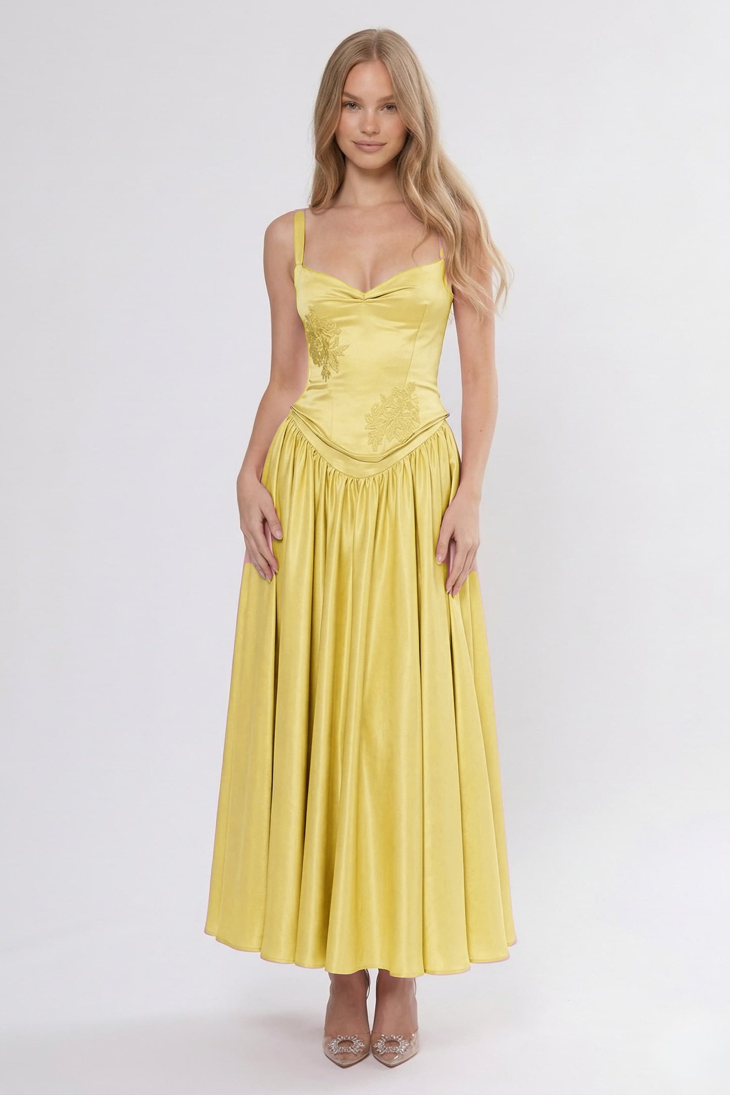 A-Line Ankle Length Soft Satin Bridesmaid Dress CG0311BM