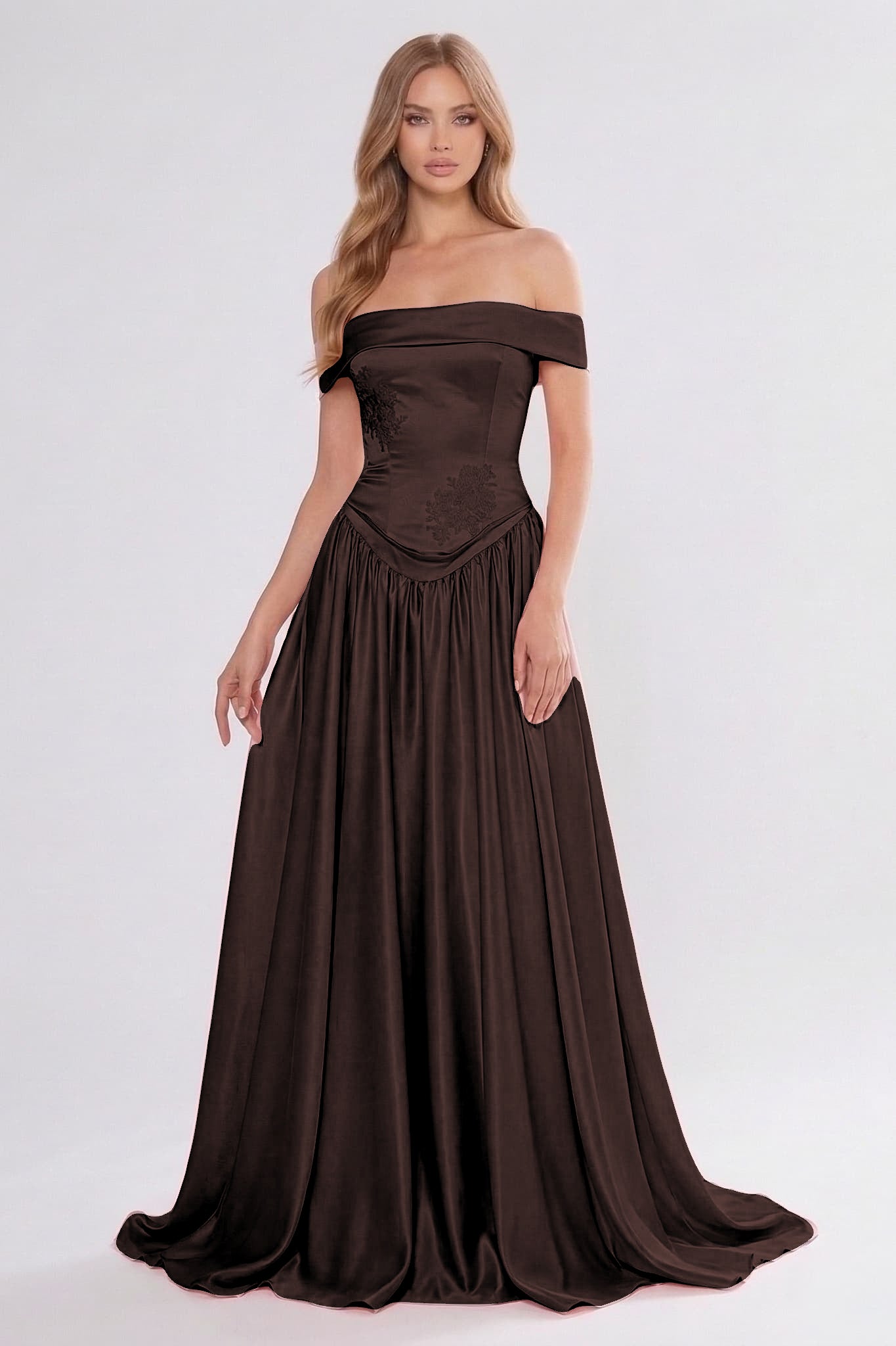 A-Line Floor Length Soft Satin Bridesmaid Dress CG0312BM