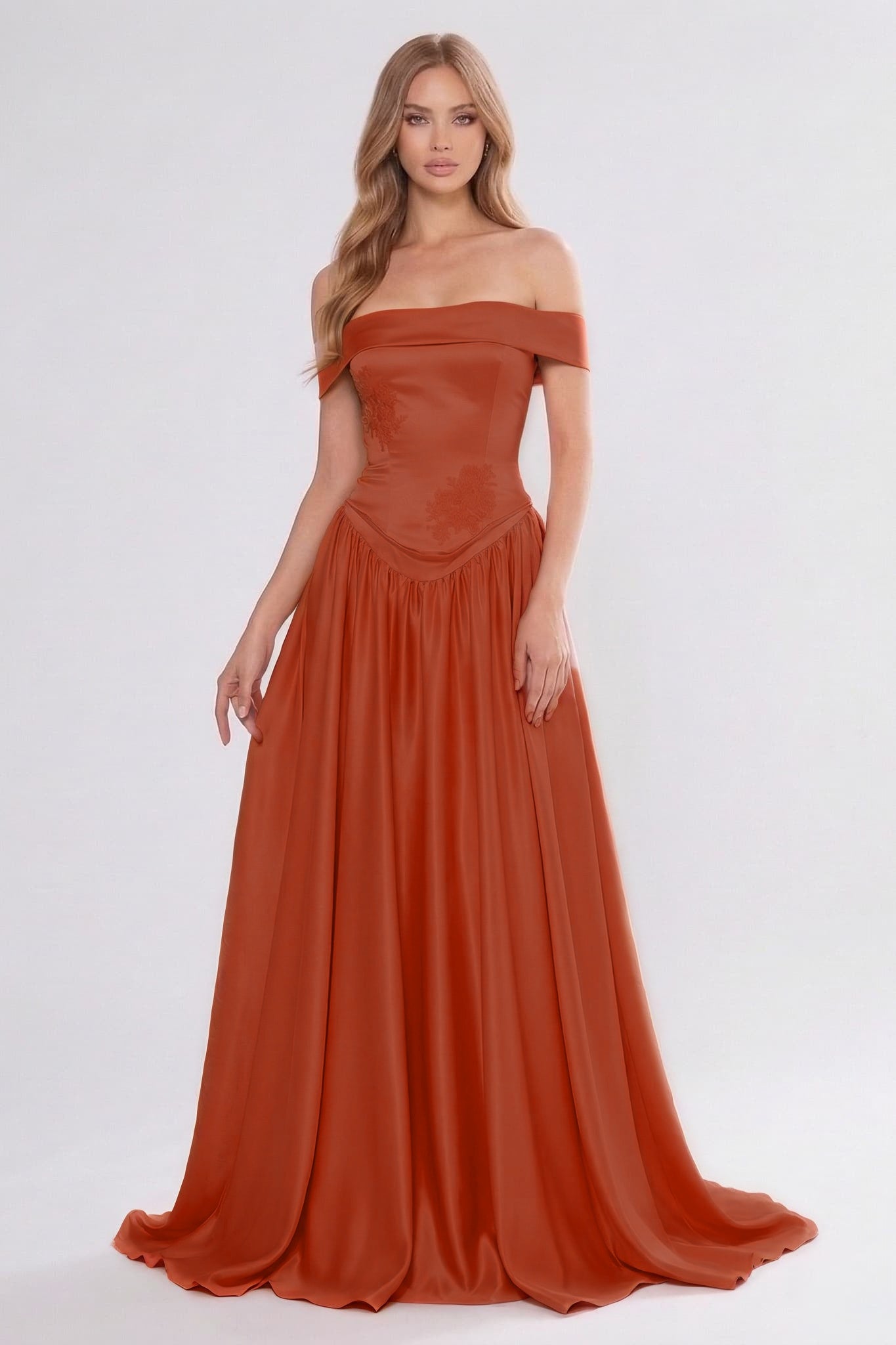 A-Line Floor Length Soft Satin Bridesmaid Dress CG0312BM