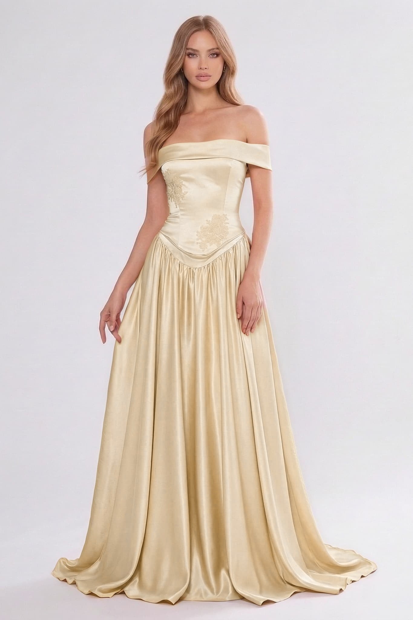 A-Line Floor Length Soft Satin Bridesmaid Dress CG0312BM
