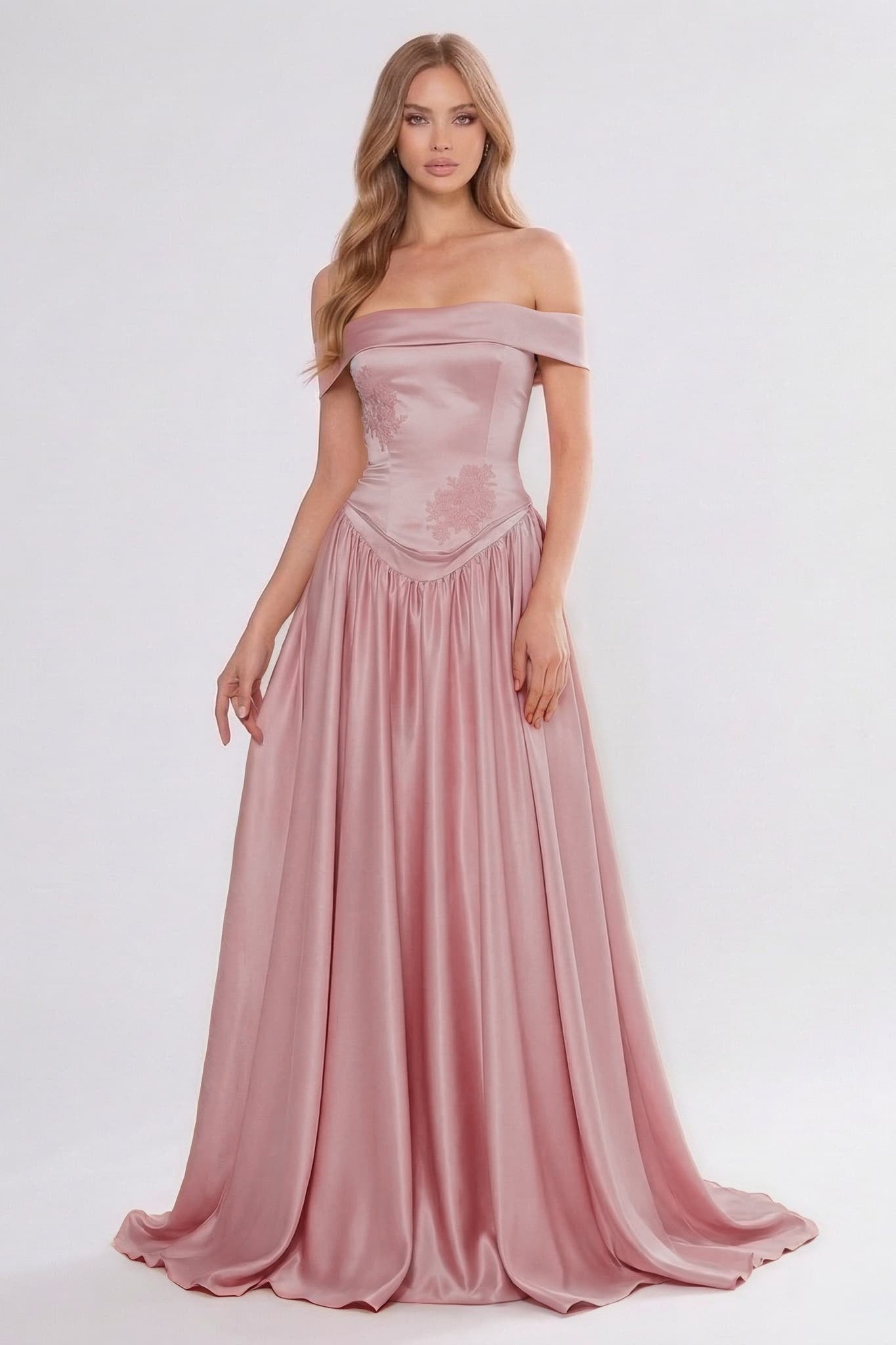 A-Line Floor Length Soft Satin Bridesmaid Dress CG0312BM