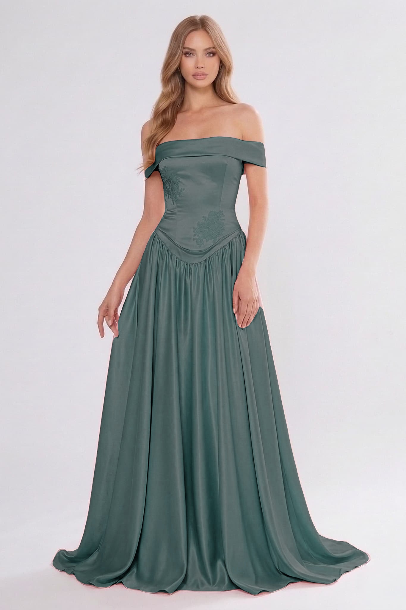 A-Line Floor Length Soft Satin Bridesmaid Dress CG0312BM