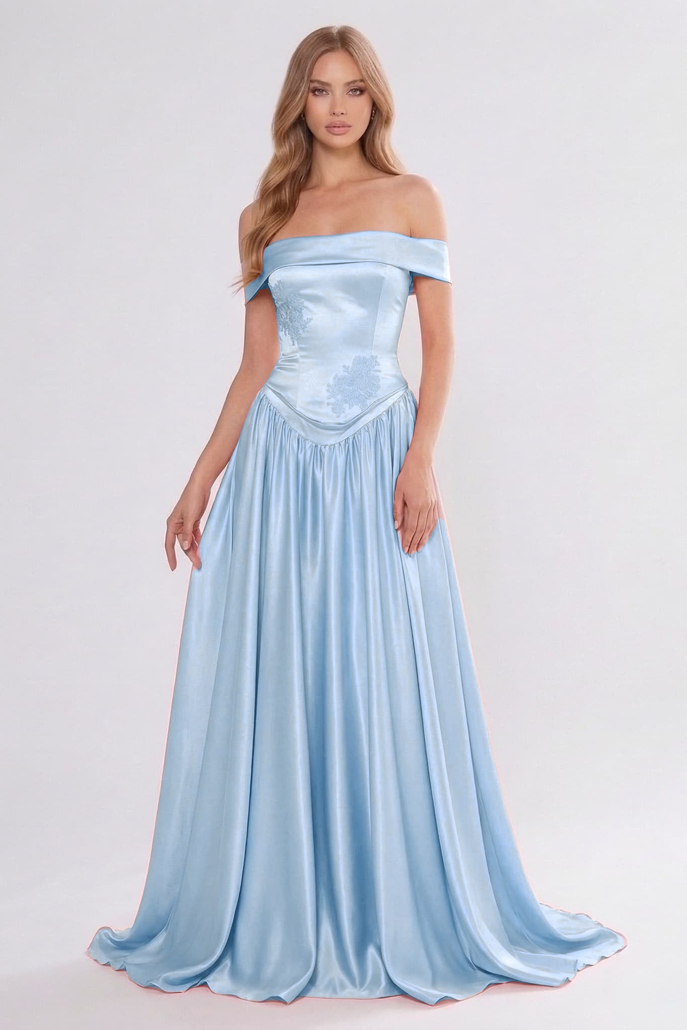 A-Line Floor Length Soft Satin Bridesmaid Dress CG0312BM