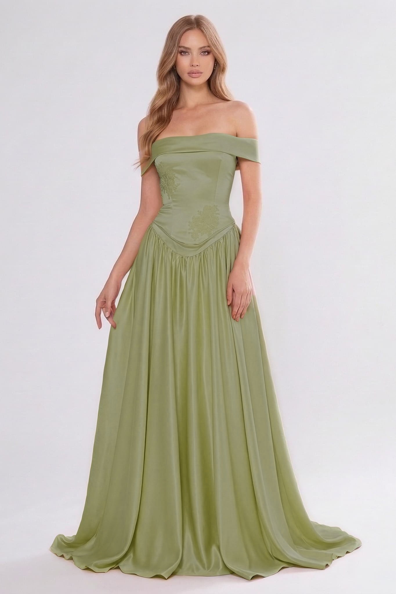 A-Line Floor Length Soft Satin Bridesmaid Dress CG0312BM