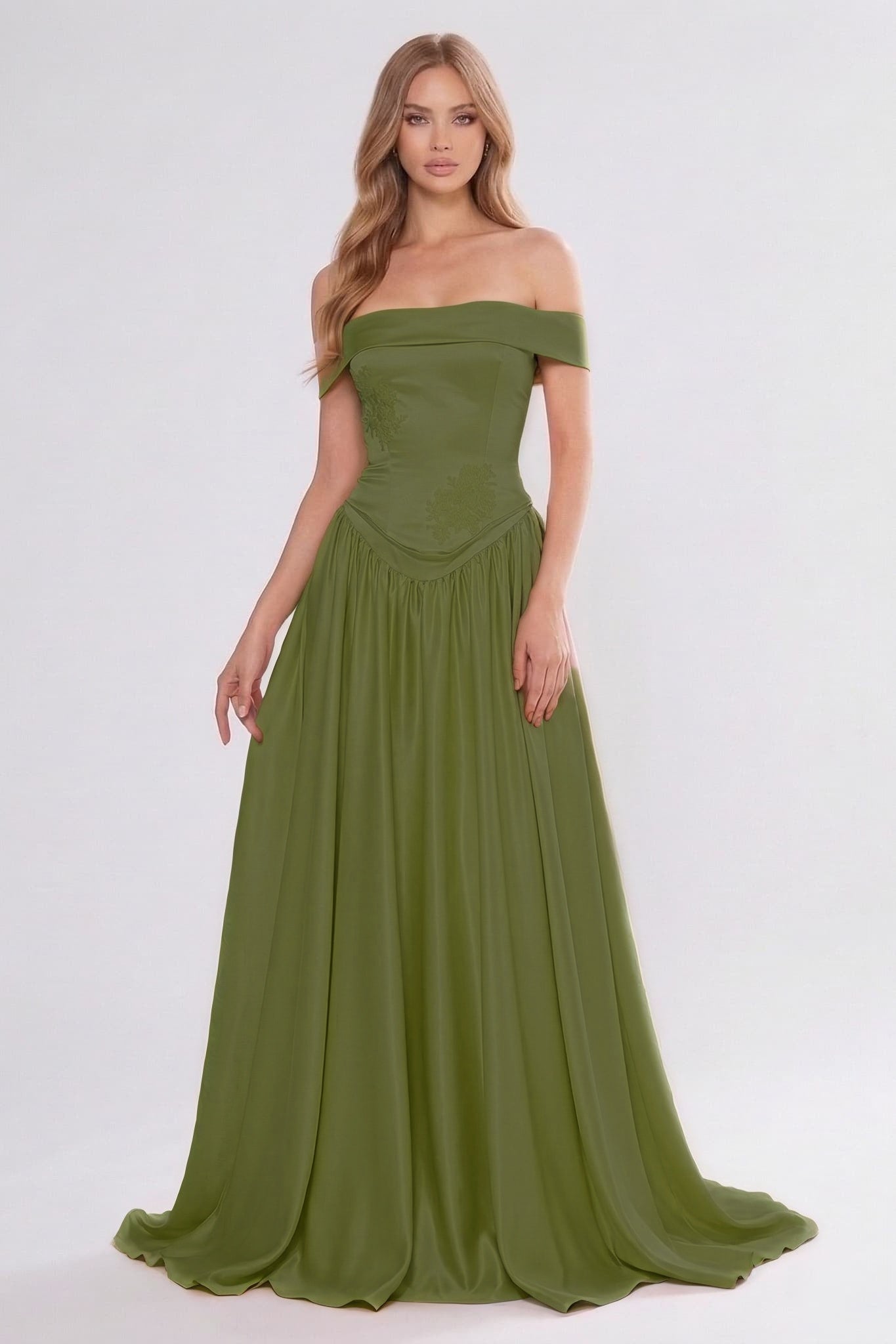 A-Line Floor Length Soft Satin Bridesmaid Dress CG0312BM