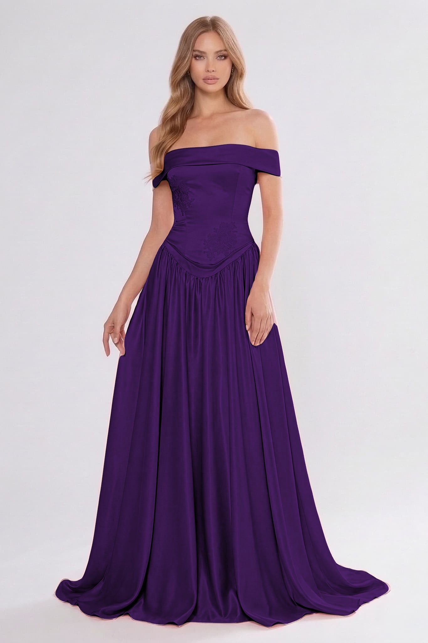 A-Line Floor Length Soft Satin Bridesmaid Dress CG0312BM