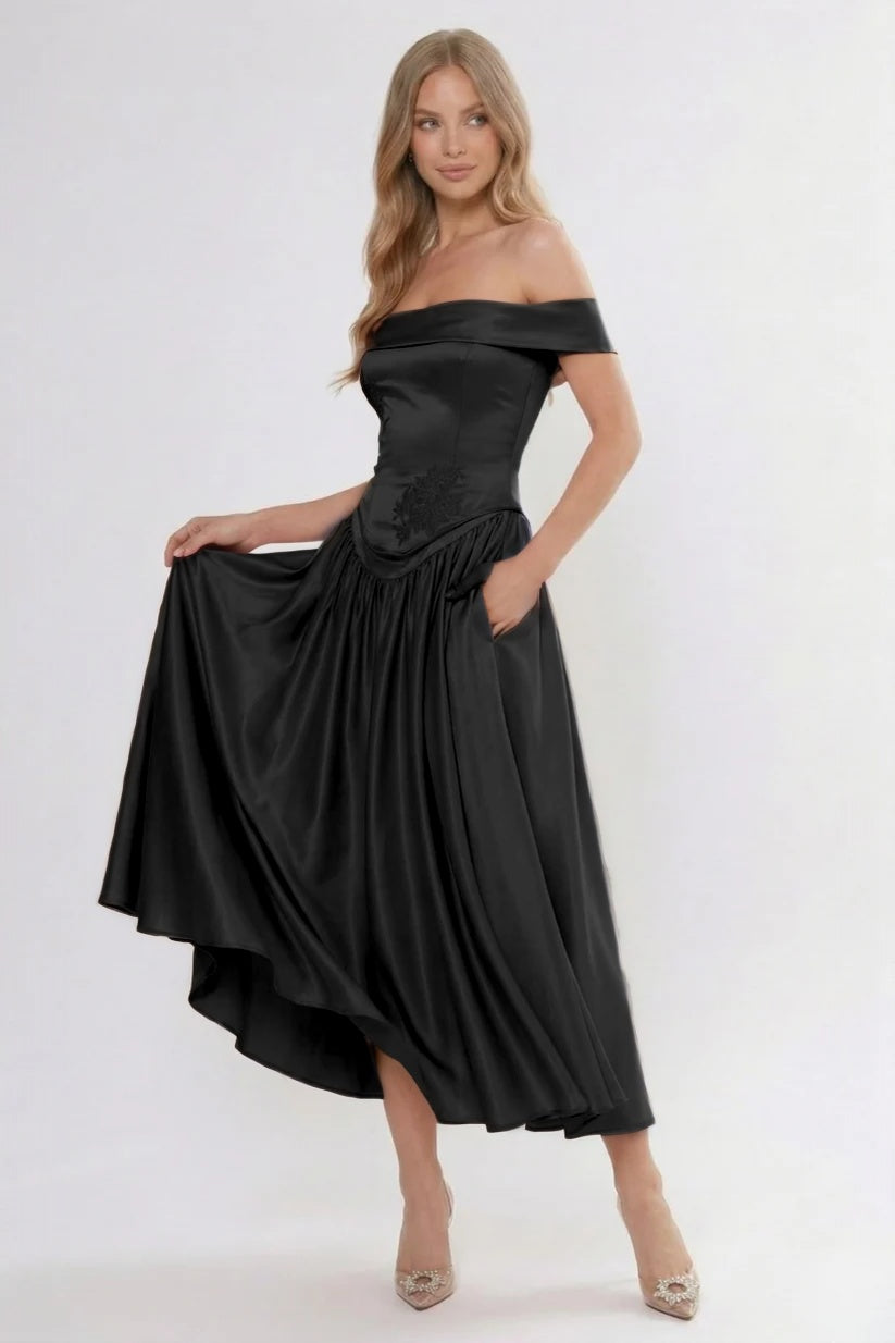 A-Line Ankle Length Soft Satin Bridesmaid Dress CG0313BM