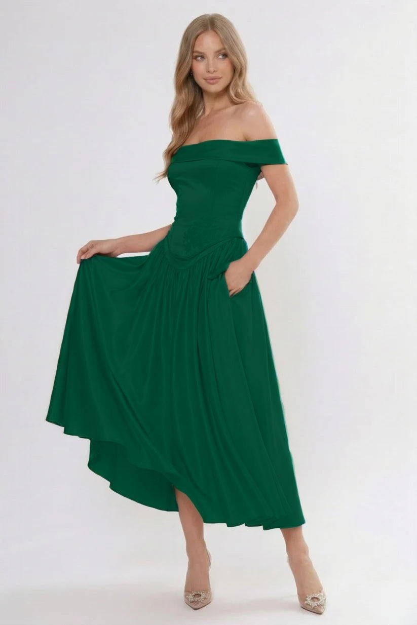 A-Line Ankle Length Soft Satin Bridesmaid Dress CG0313BM