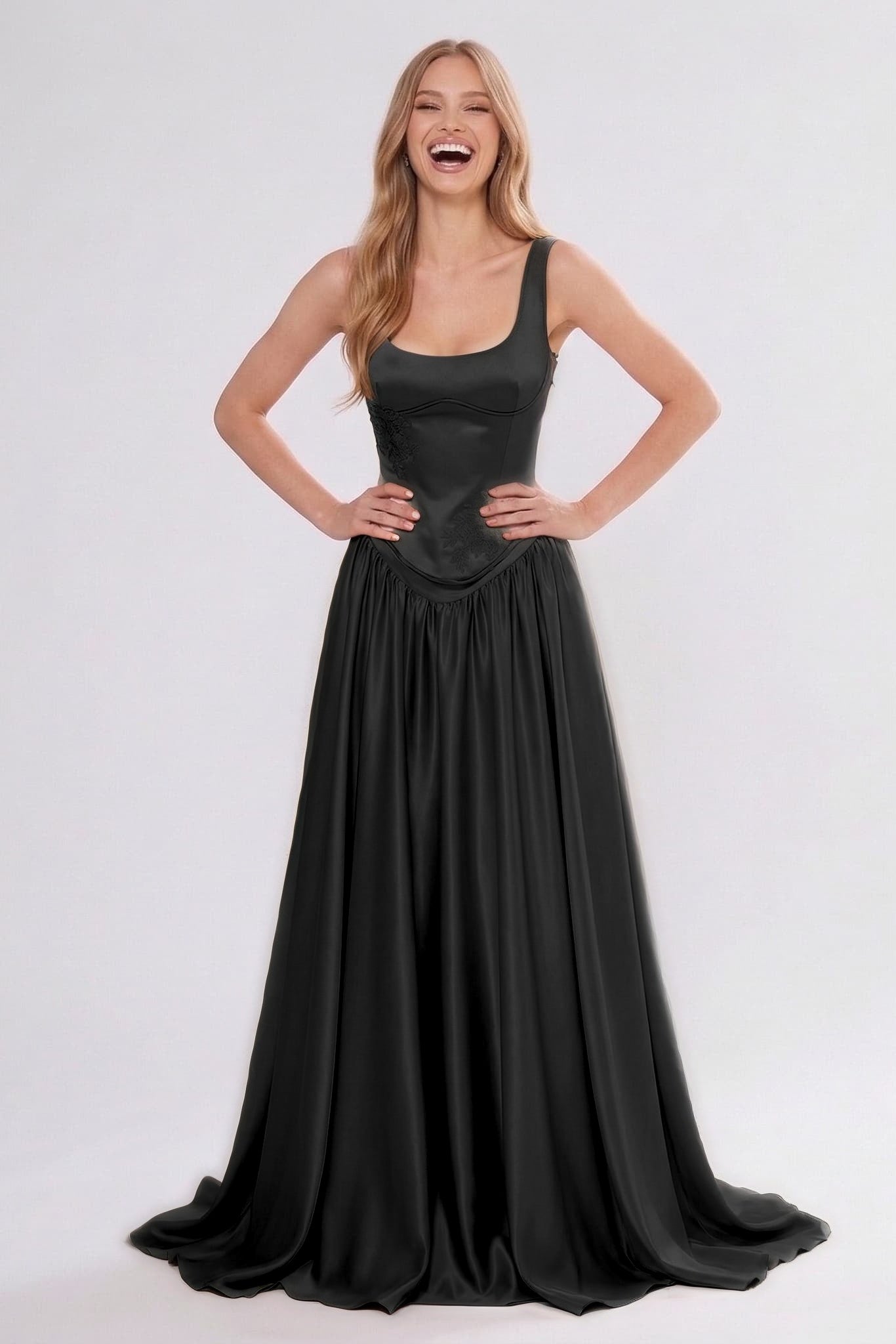A-Line Floor Length Soft Satin Bridesmaid Dress CG0314BM