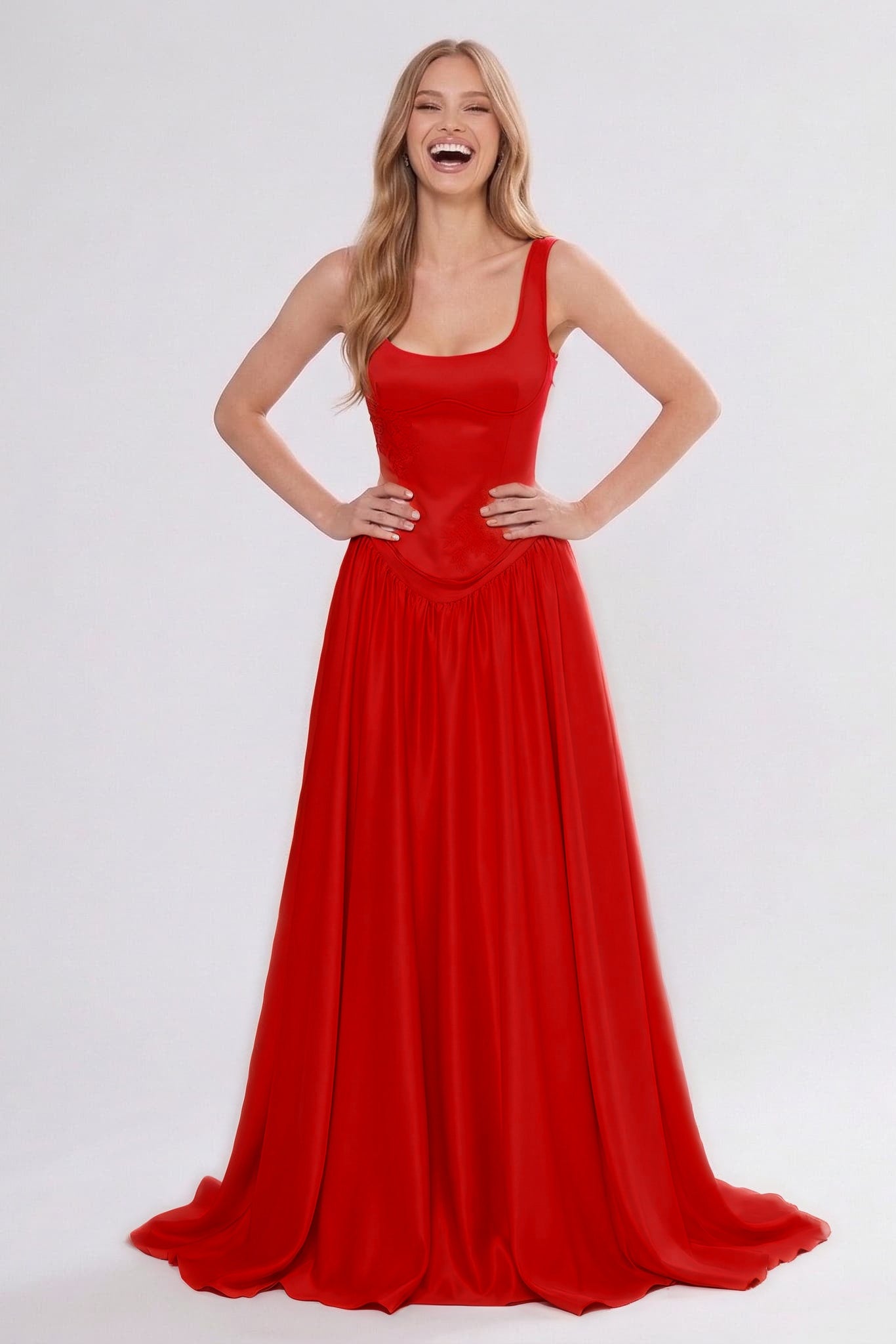 A-Line Floor Length Soft Satin Bridesmaid Dress CG0314BM