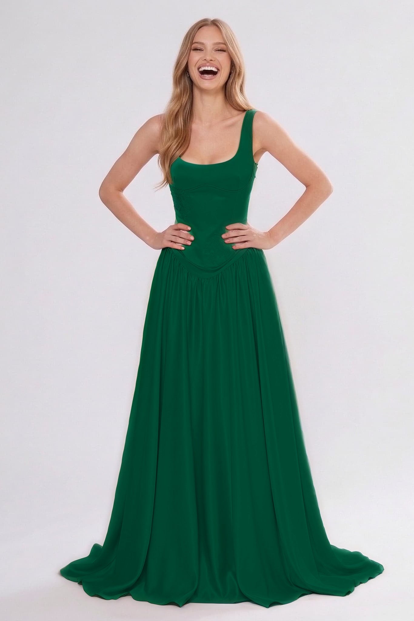 A-Line Floor Length Soft Satin Bridesmaid Dress CG0314BM