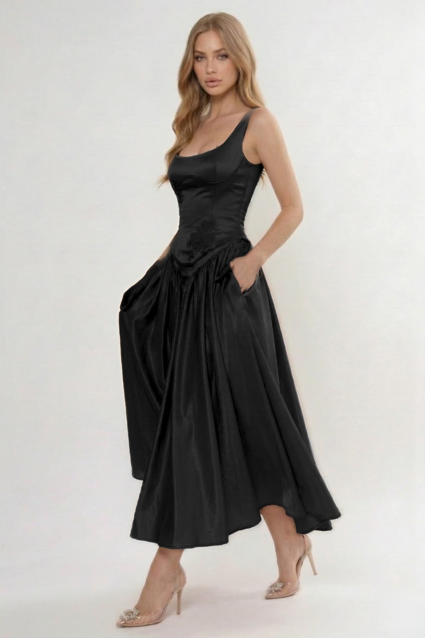 A-Line Ankle Length Soft Satin Bridesmaid Dress CG0315BM