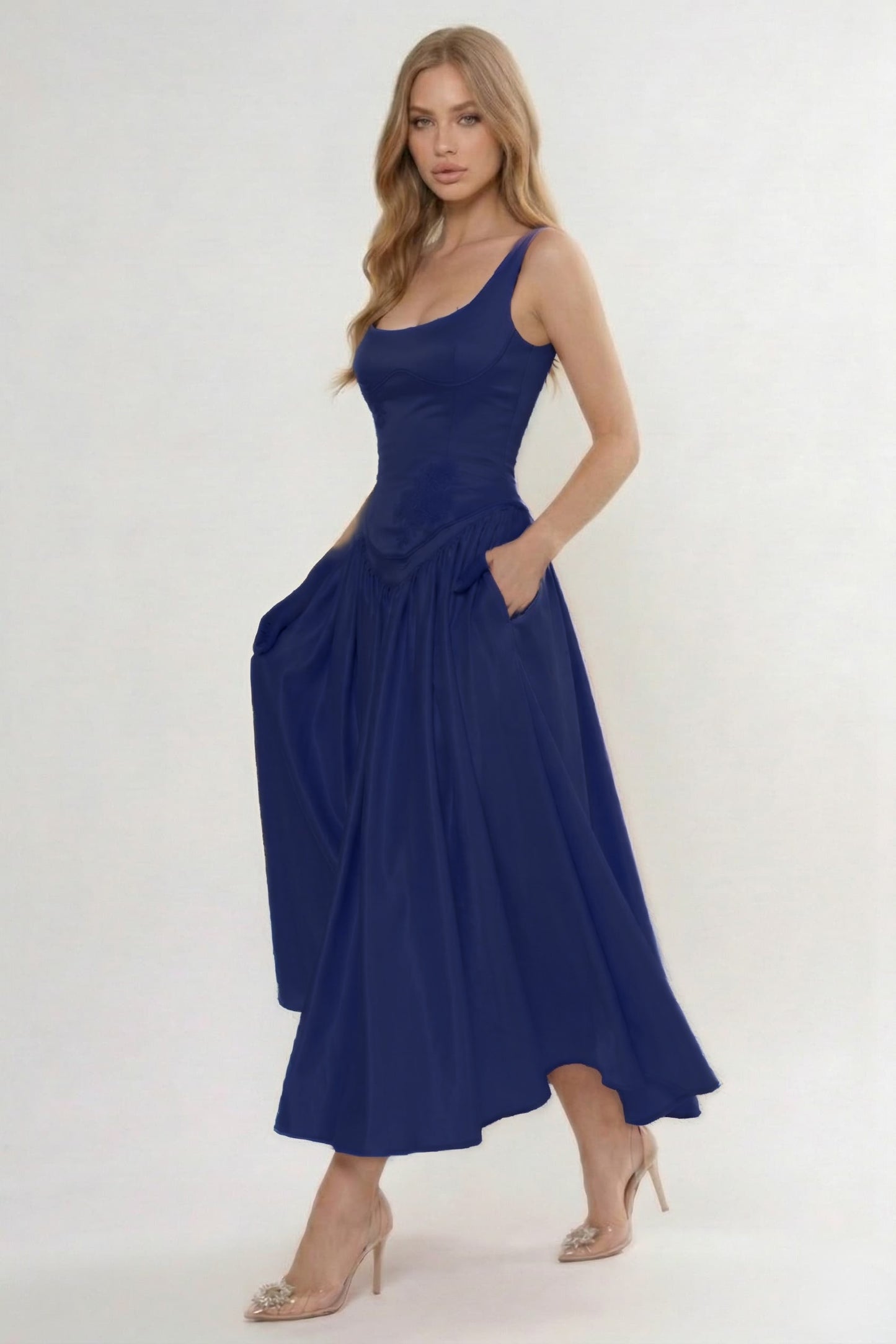 A-Line Ankle Length Soft Satin Bridesmaid Dress CG0315BM