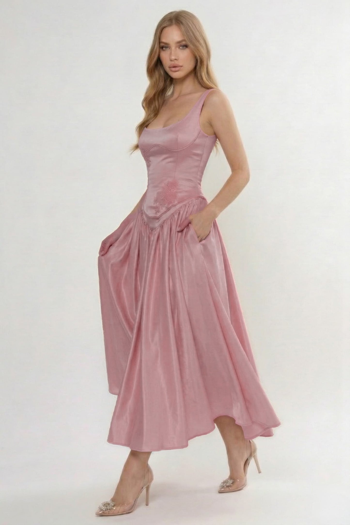 A-Line Ankle Length Soft Satin Bridesmaid Dress CG0315BM