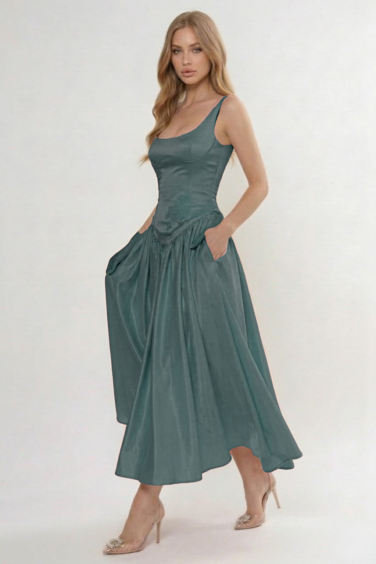 A-Line Ankle Length Soft Satin Bridesmaid Dress CG0315BM