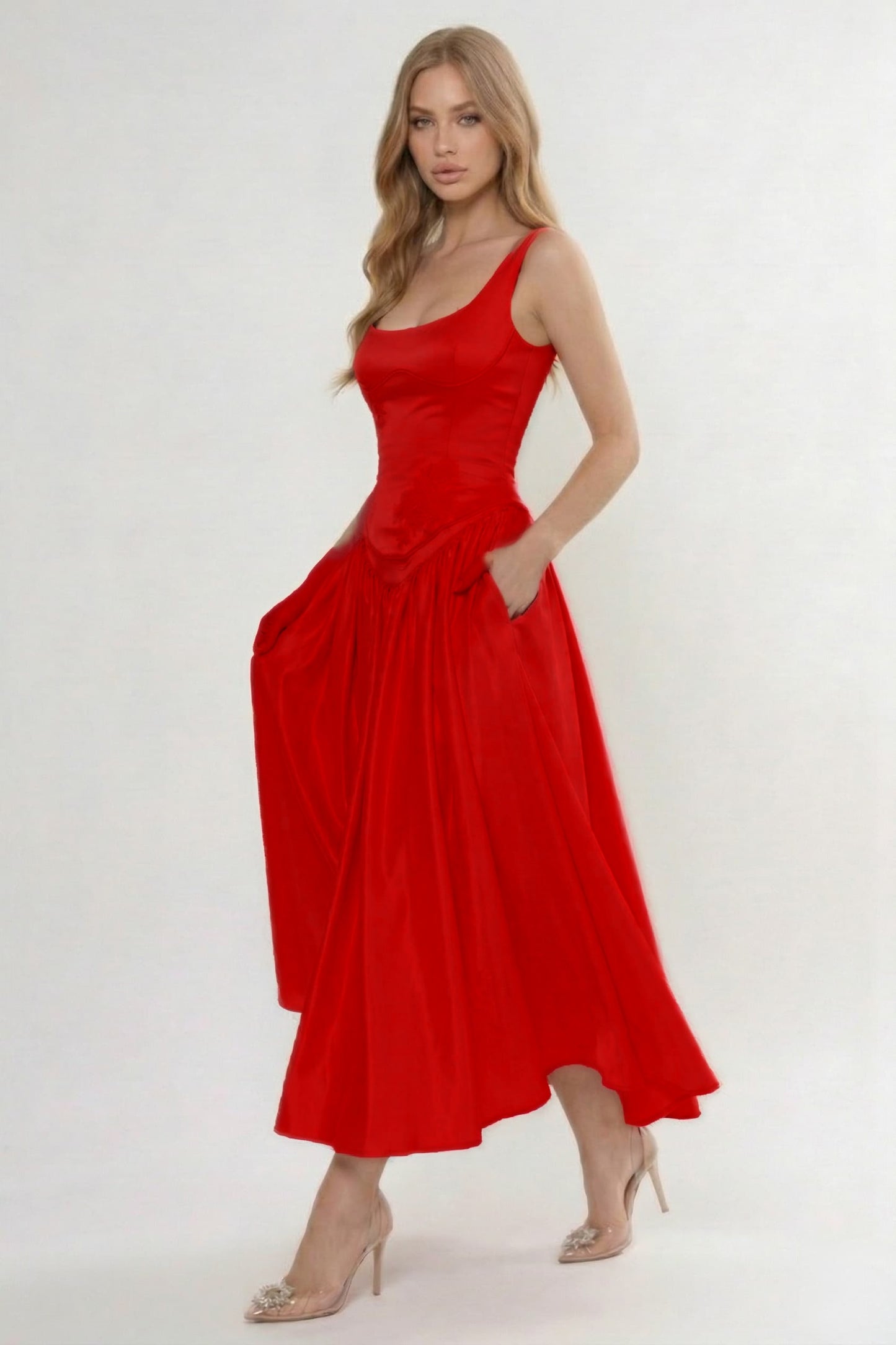 A-Line Ankle Length Soft Satin Bridesmaid Dress CG0315BM