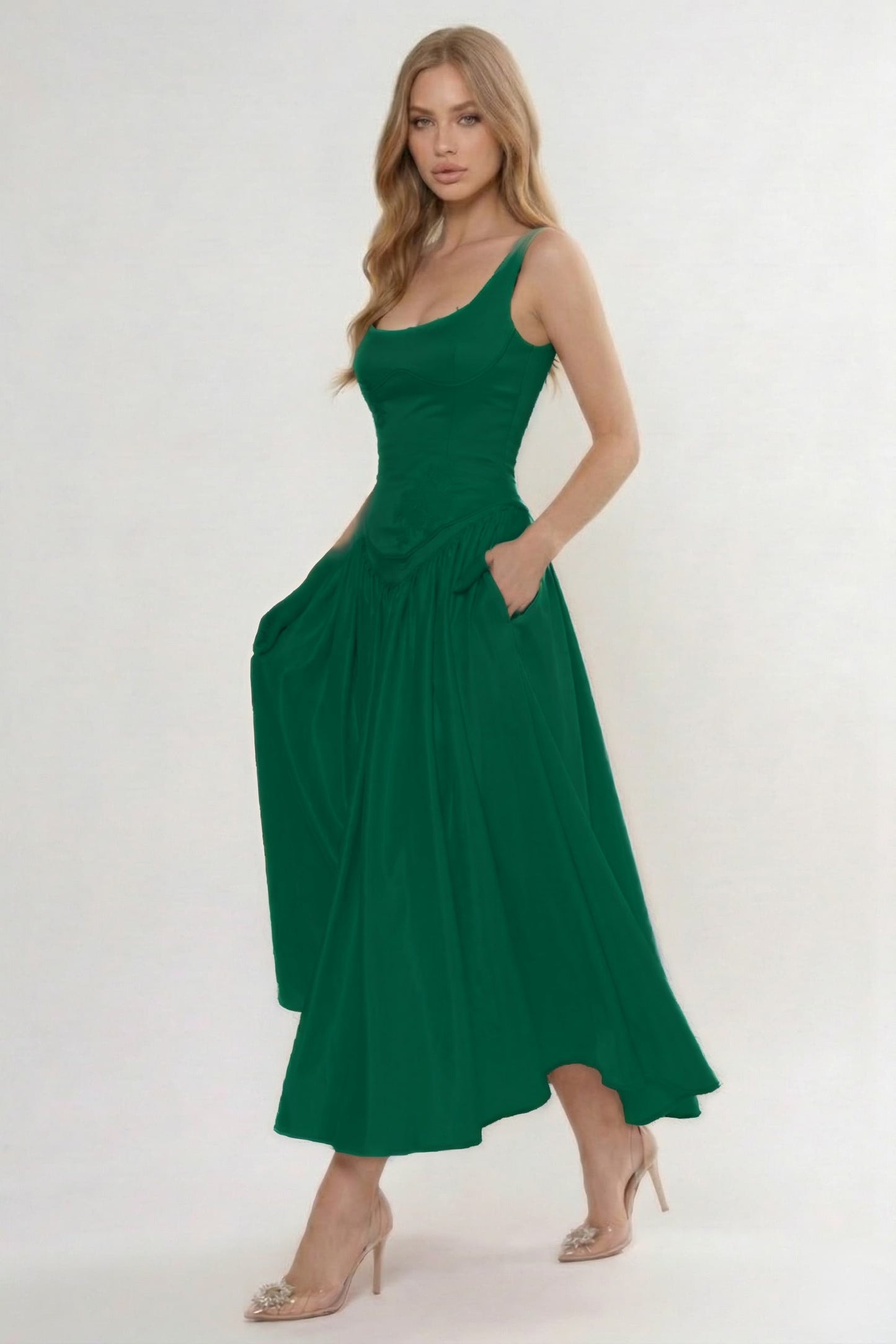 A-Line Ankle Length Soft Satin Bridesmaid Dress CG0315BM
