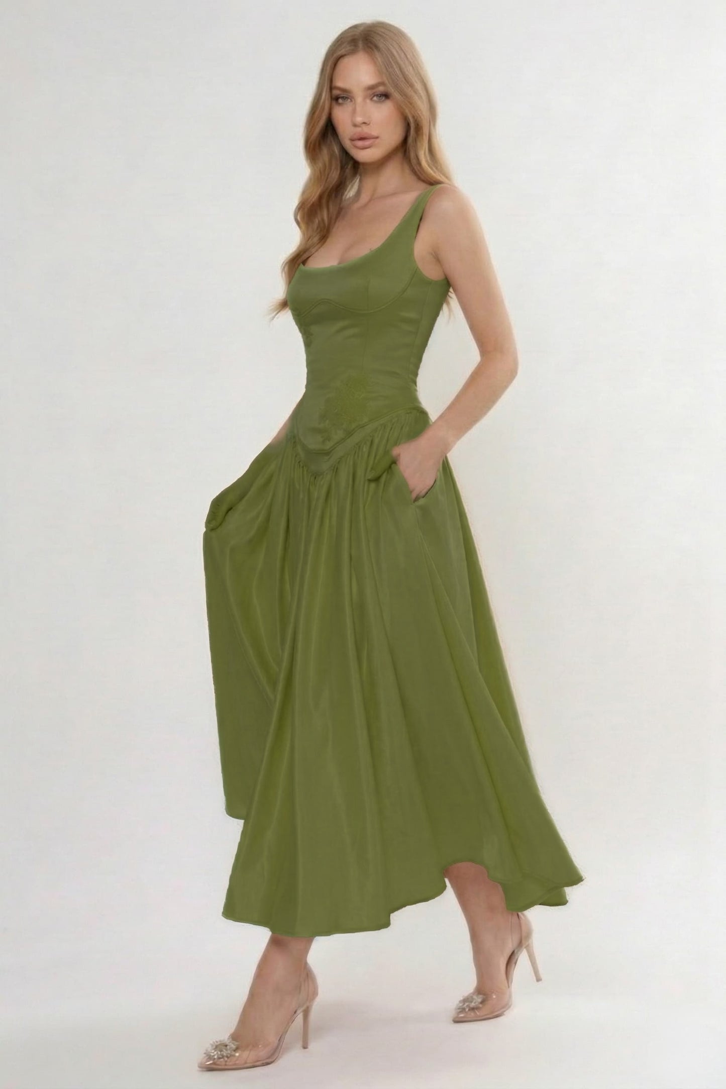 A-Line Ankle Length Soft Satin Bridesmaid Dress CG0315BM