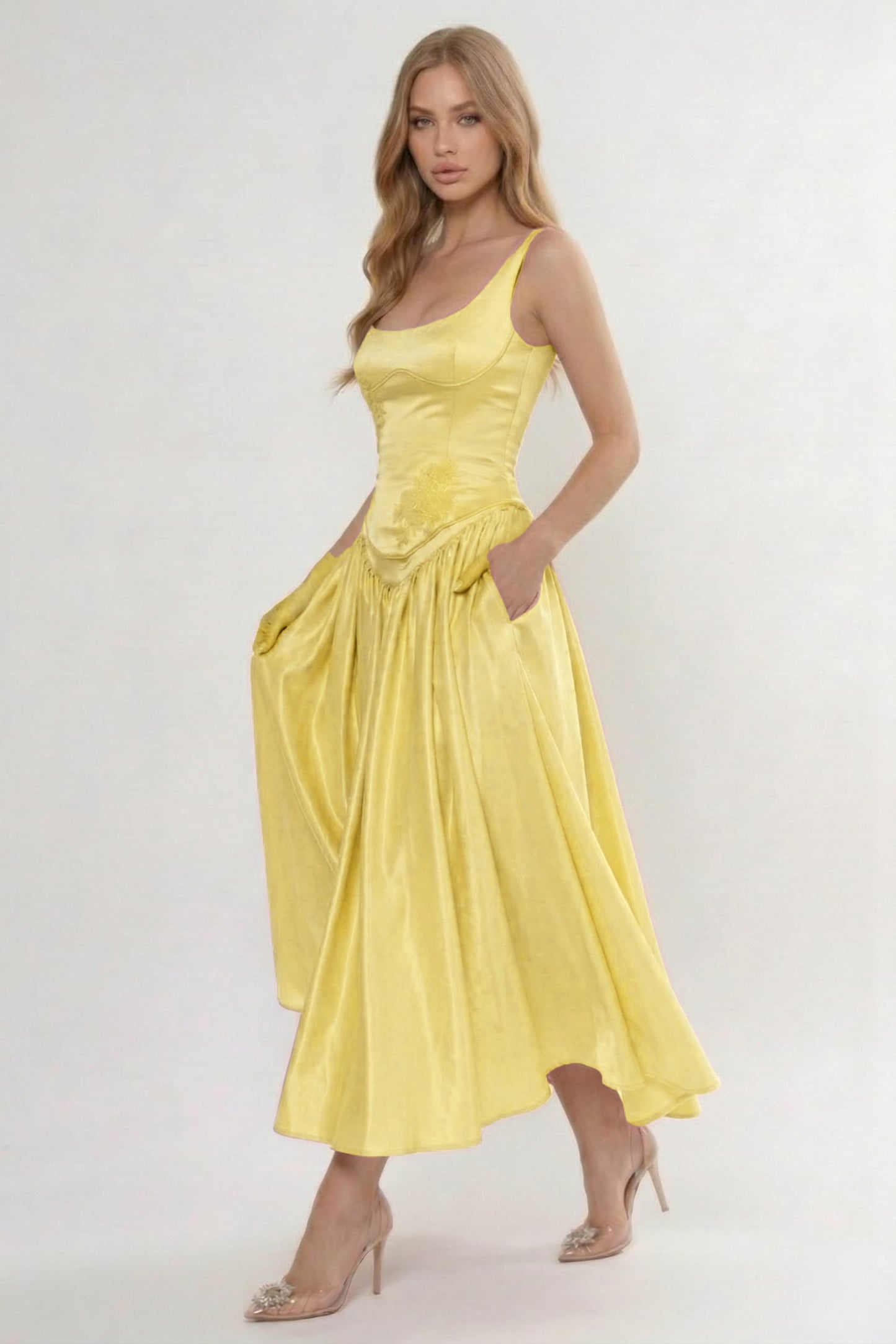 A-Line Ankle Length Soft Satin Bridesmaid Dress CG0315BM