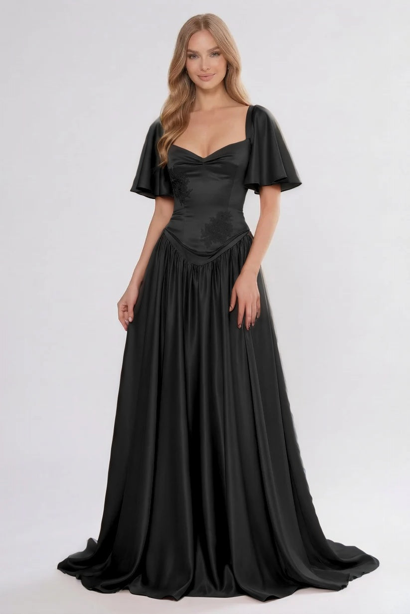 A-Line Floor Length Soft Satin Bridesmaid Dress CG0316BM