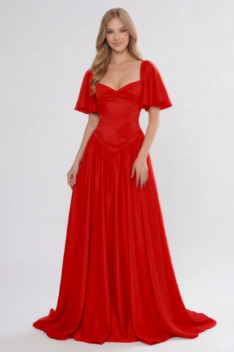 A-Line Floor Length Soft Satin Bridesmaid Dress CG0316BM