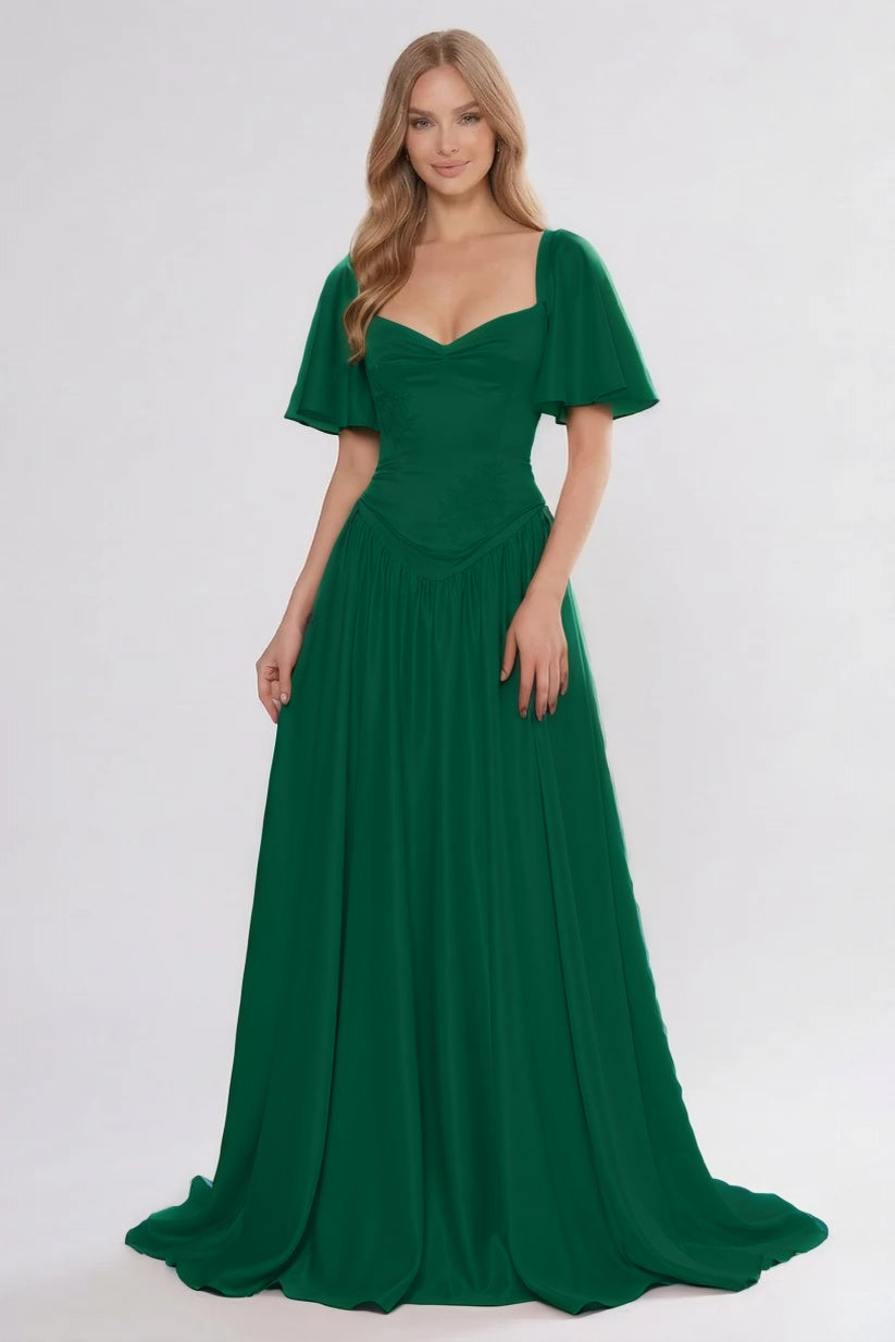 A-Line Floor Length Soft Satin Bridesmaid Dress CG0316BM