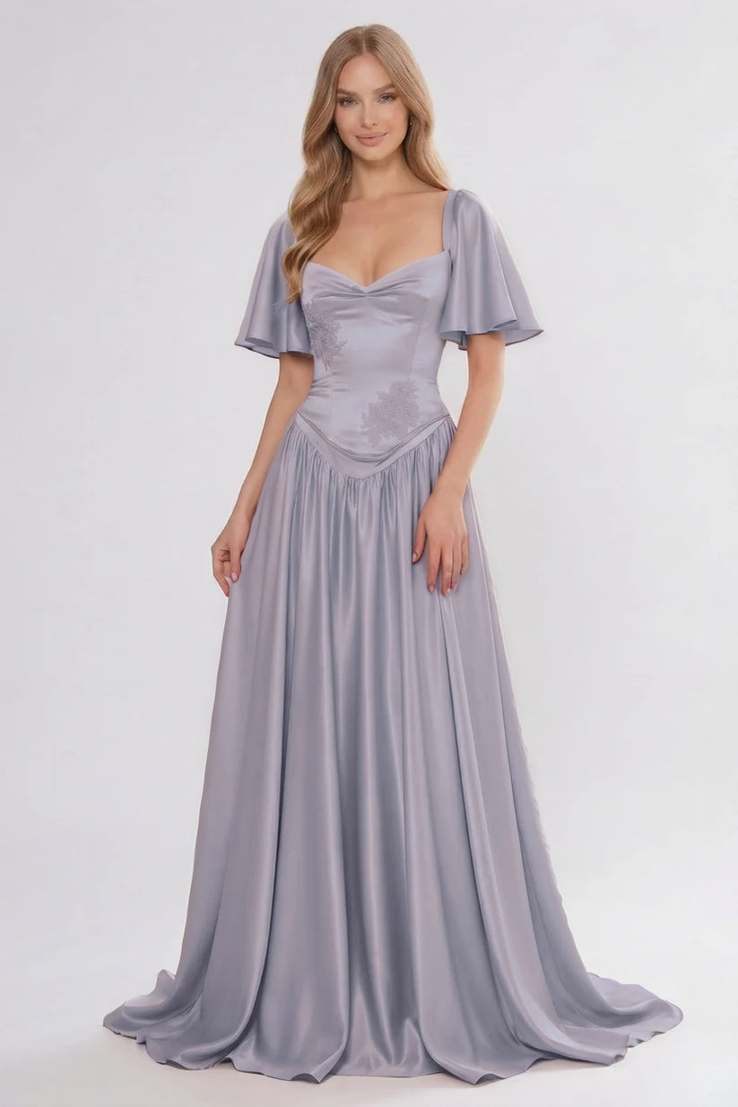 A-Line Floor Length Soft Satin Bridesmaid Dress CG0316BM