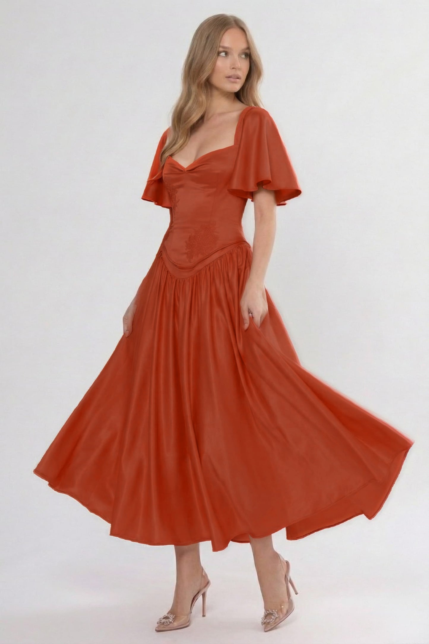 A-Line Ankle Length Soft Satin Bridesmaid Dress CG0317BM
