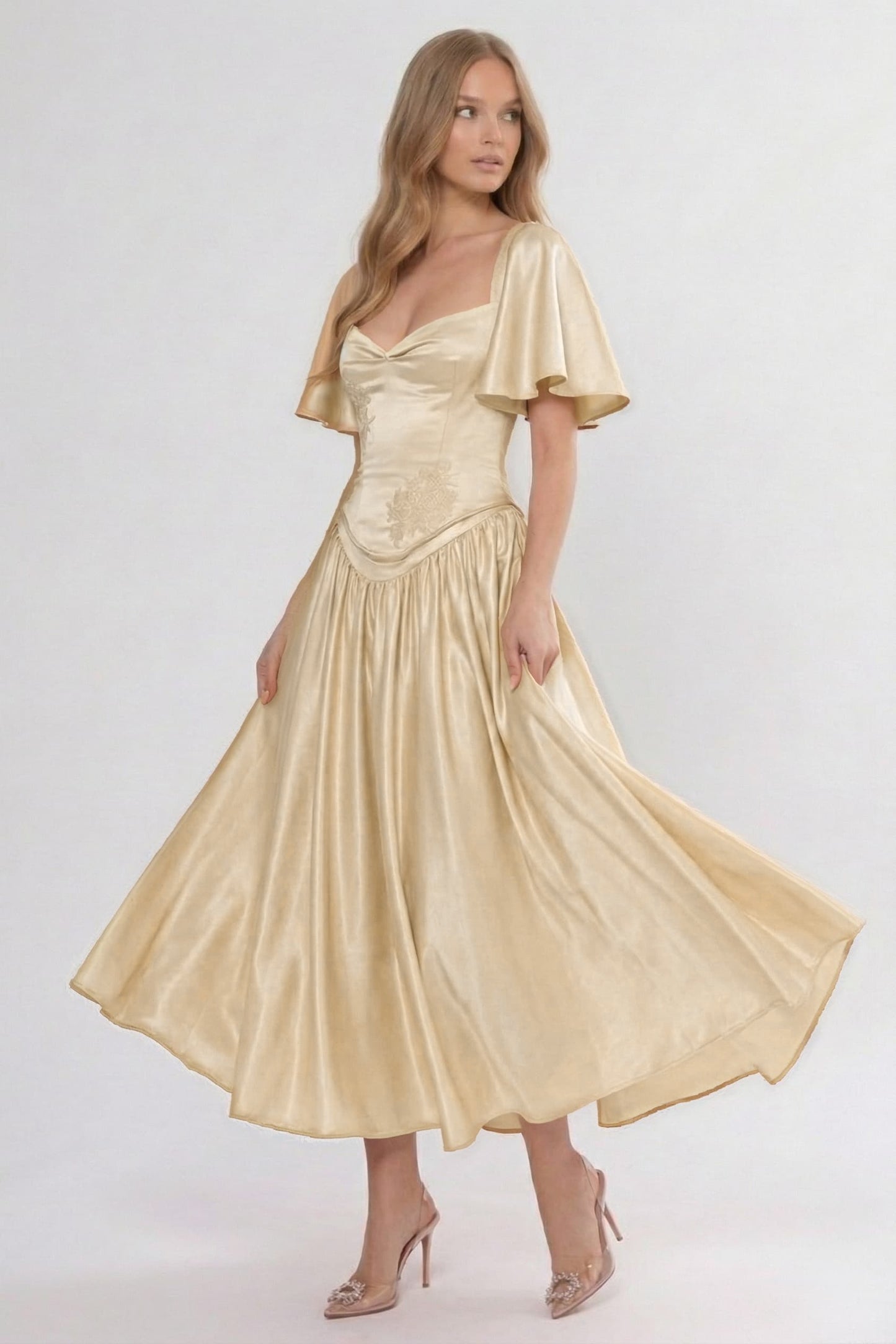 A-Line Ankle Length Soft Satin Bridesmaid Dress CG0317BM