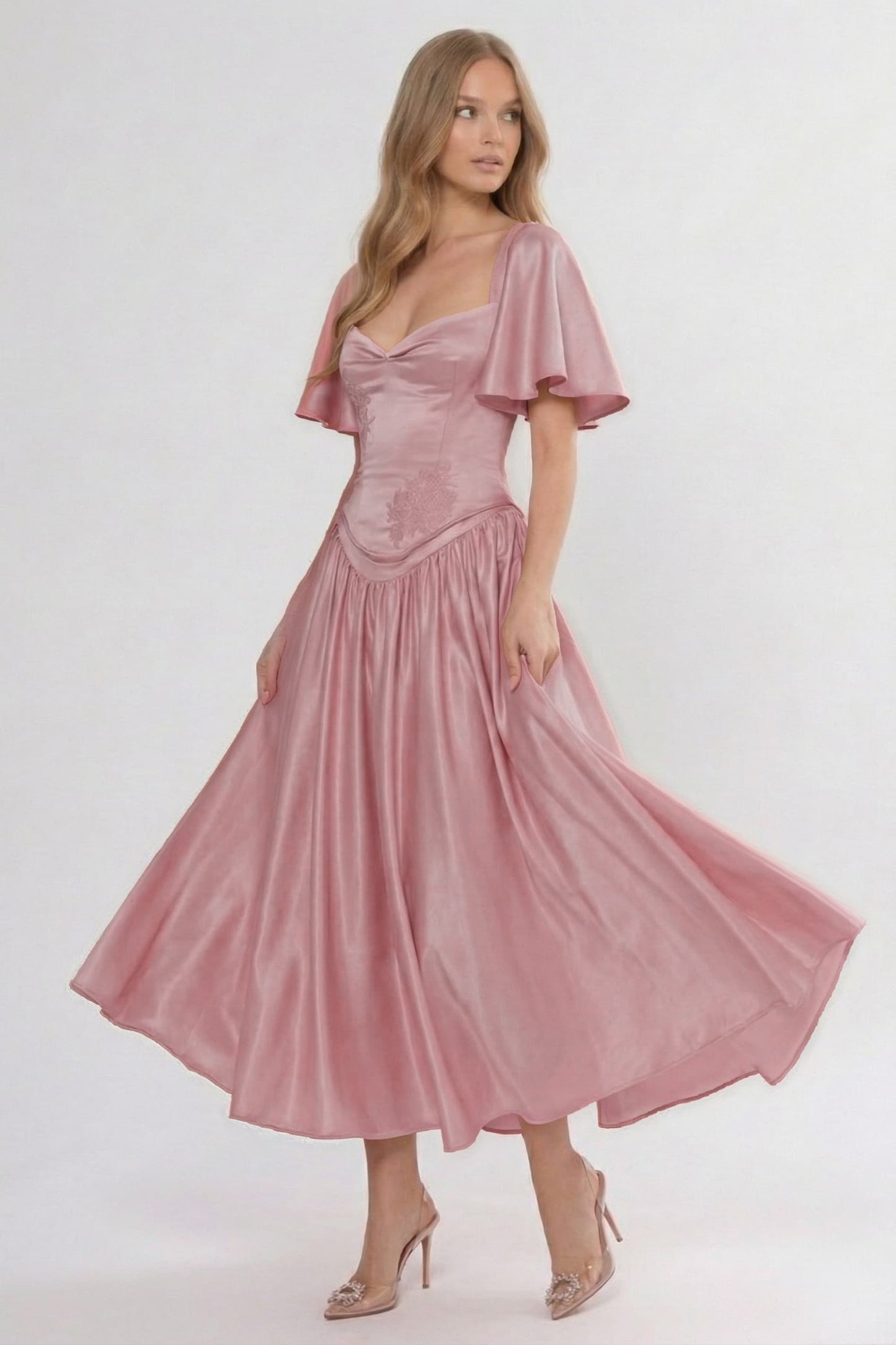A-Line Ankle Length Soft Satin Bridesmaid Dress CG0317BM