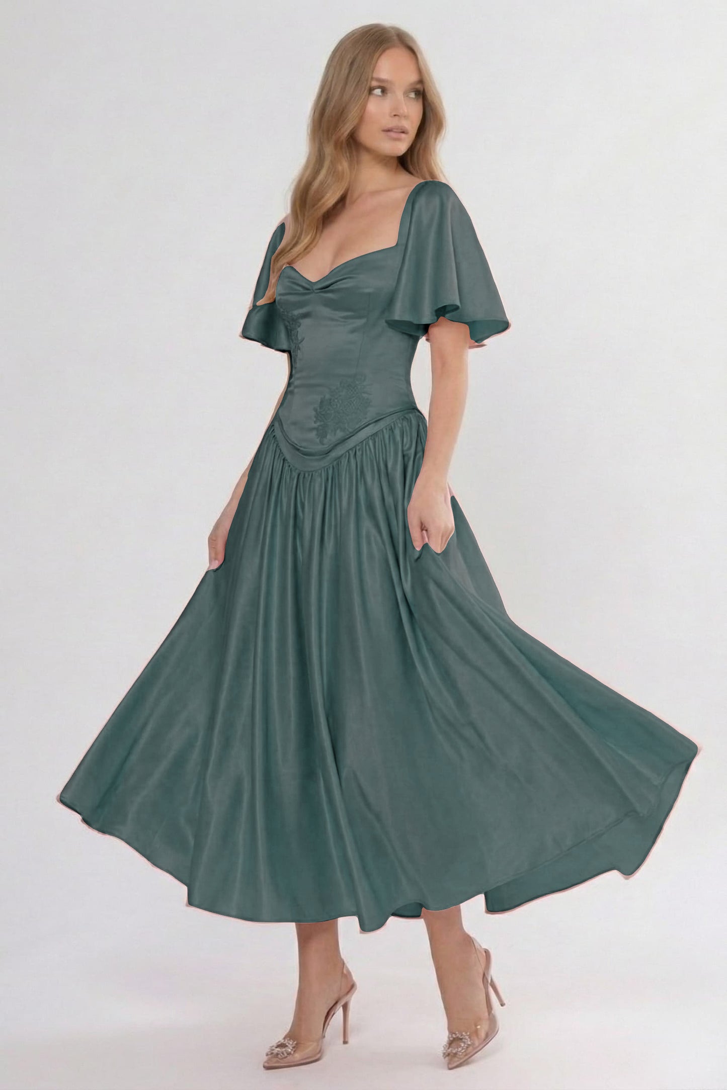 A-Line Ankle Length Soft Satin Bridesmaid Dress CG0317BM
