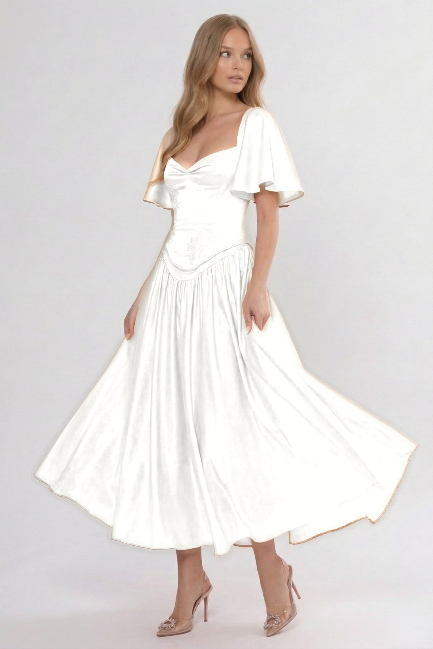 A-Line Ankle Length Soft Satin Bridesmaid Dress CG0317BM