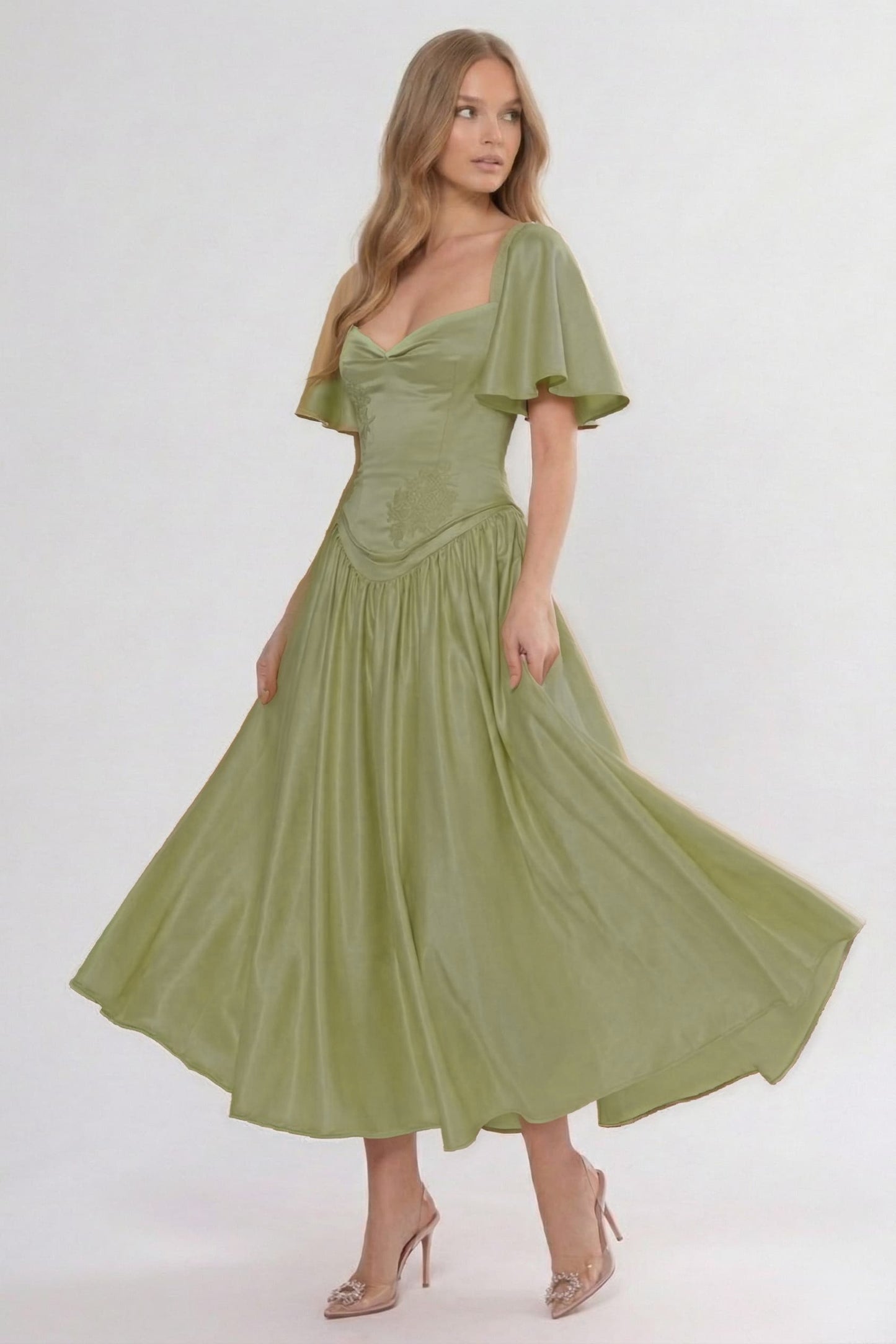 A-Line Ankle Length Soft Satin Bridesmaid Dress CG0317BM