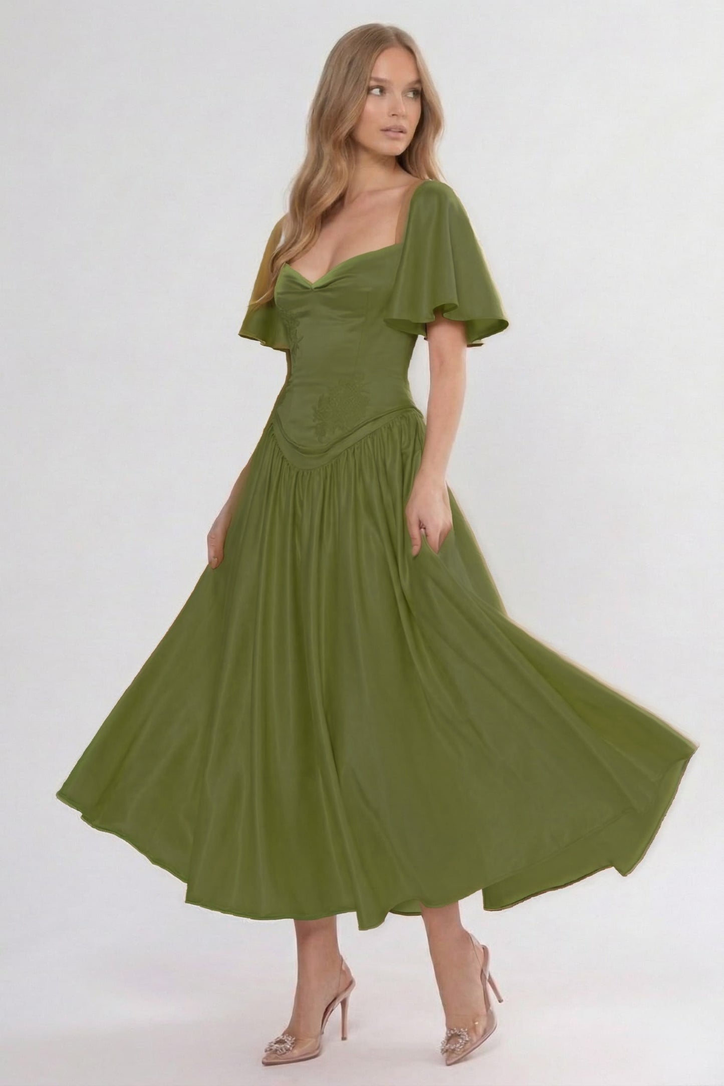 A-Line Ankle Length Soft Satin Bridesmaid Dress CG0317BM