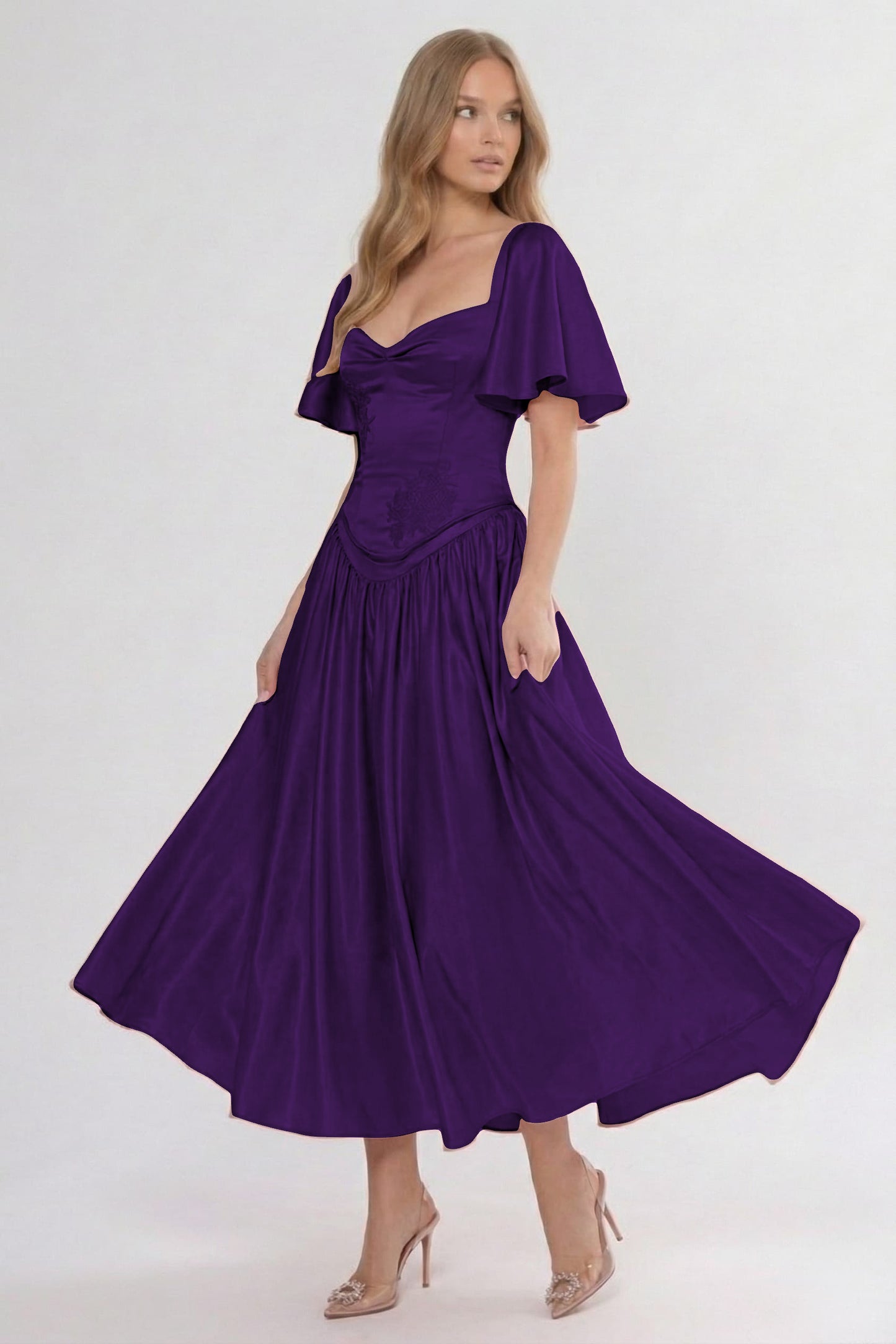 A-Line Ankle Length Soft Satin Bridesmaid Dress CG0317BM