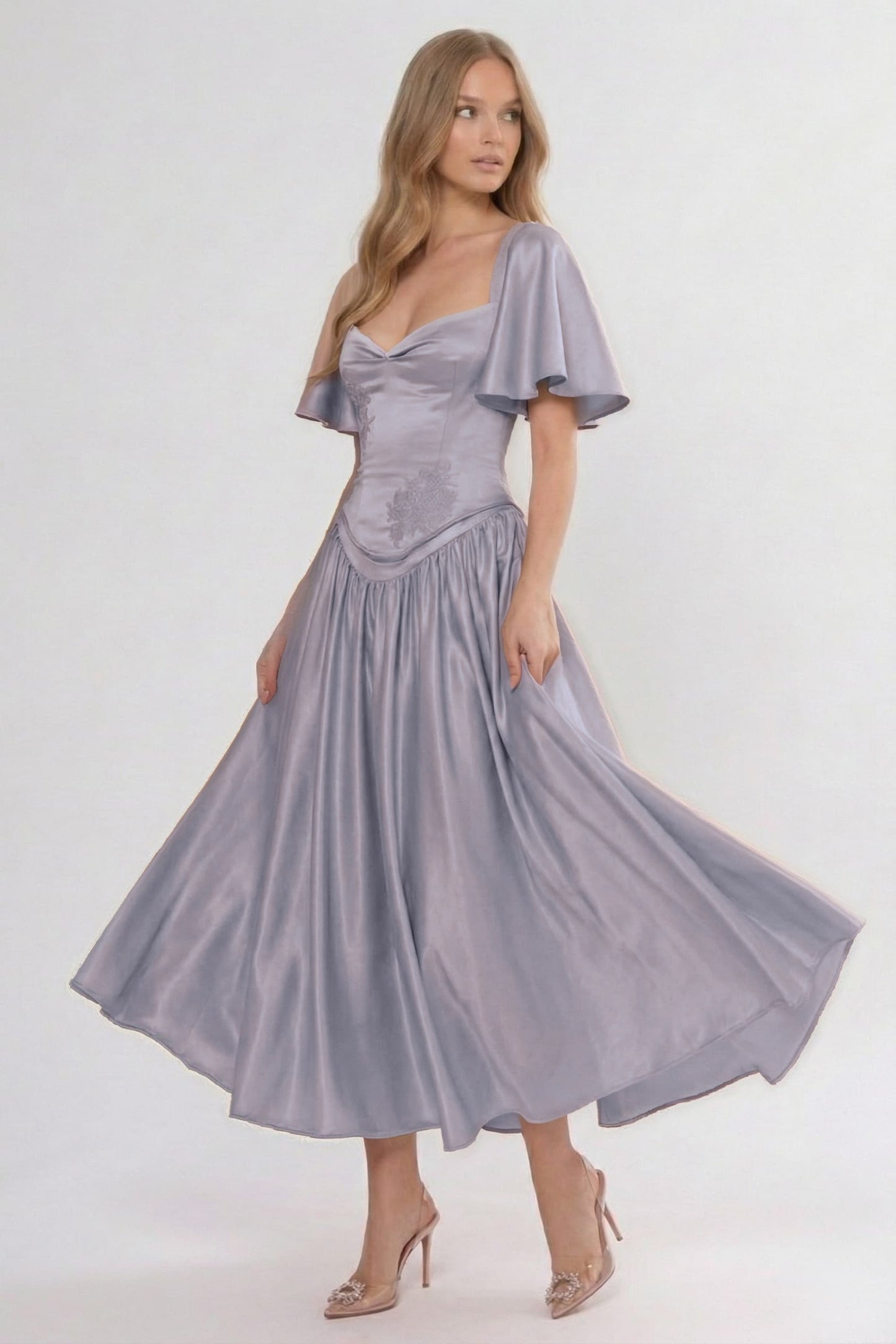 A-Line Ankle Length Soft Satin Bridesmaid Dress CG0317BM