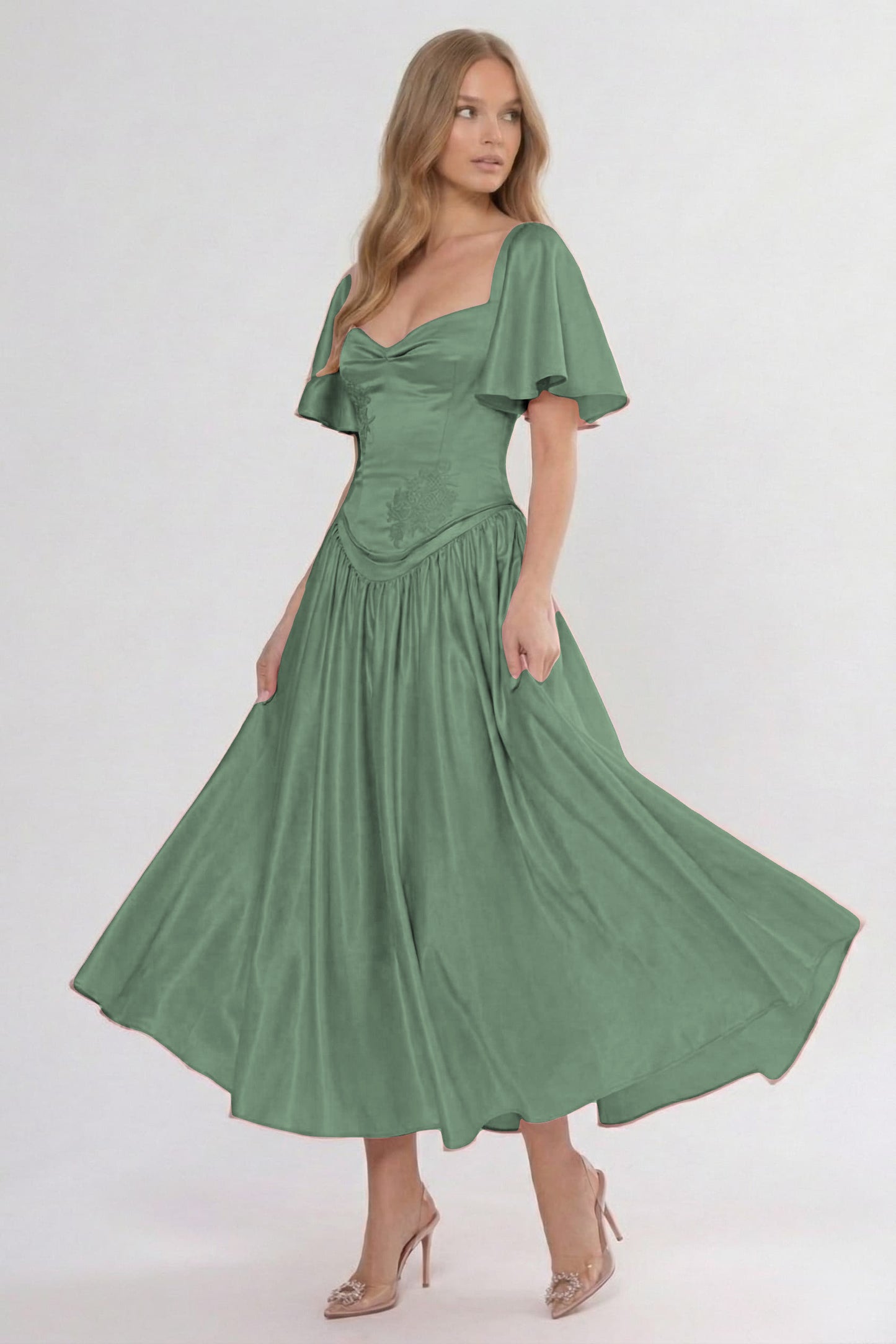 A-Line Ankle Length Soft Satin Bridesmaid Dress CG0317BM