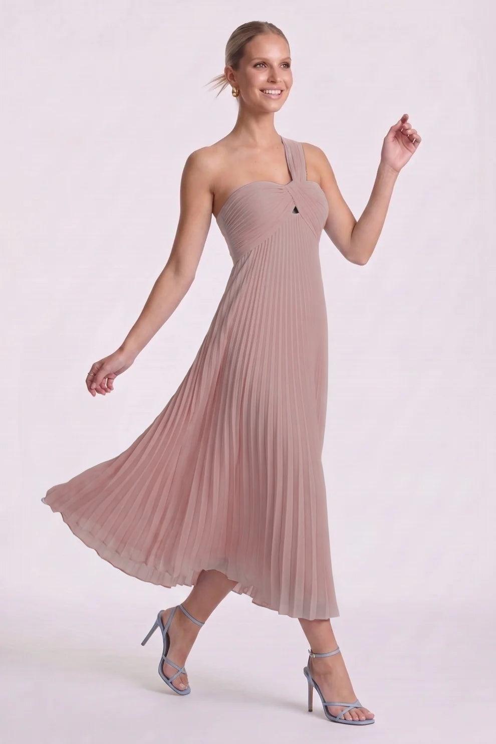A-Line Ankle Length Chiffon Wedding Guest Dress CG0324 - Dusty Sage - COCOMELODY