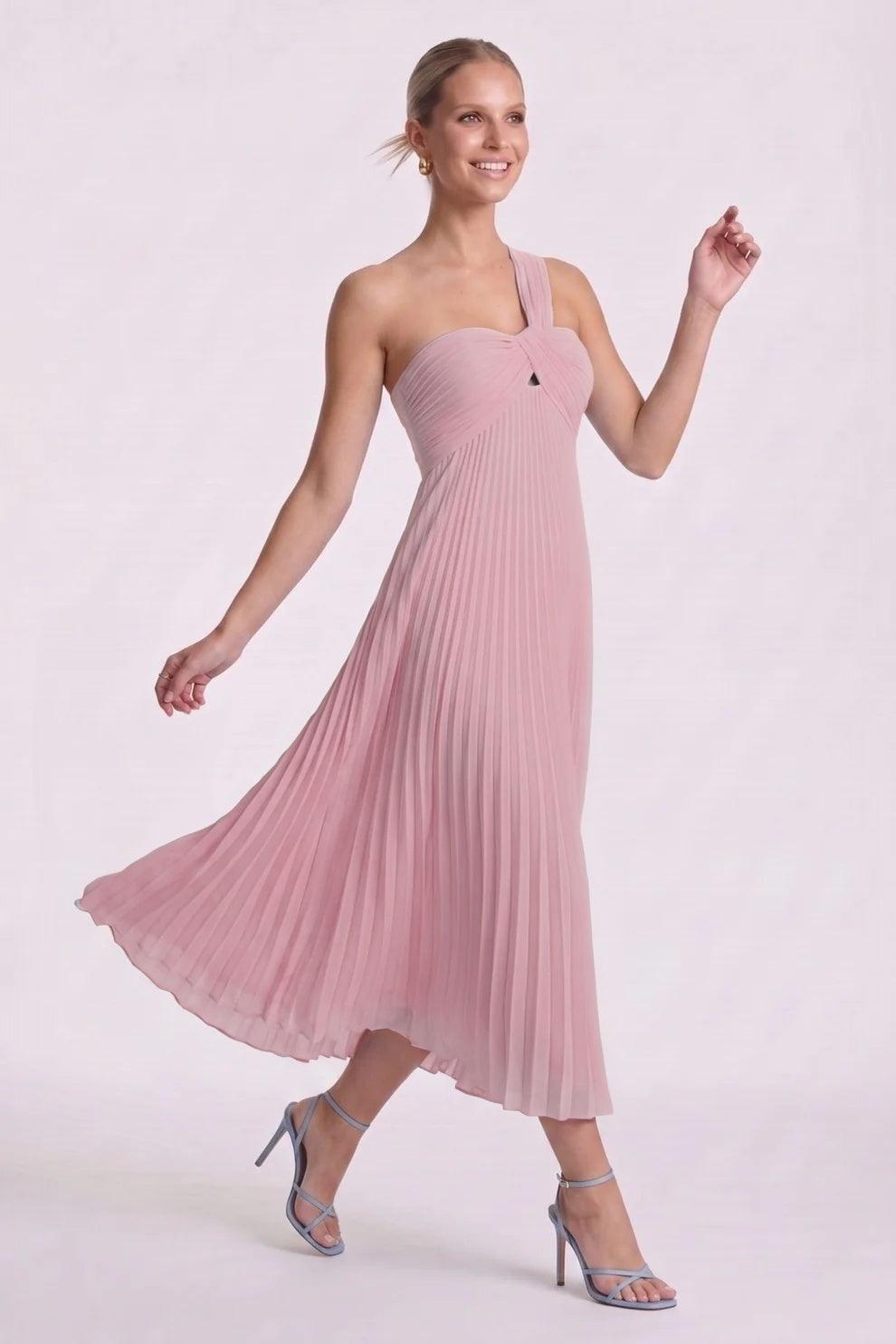 A-Line Ankle Length Chiffon Wedding Guest Dress CG0324 - Dusty Sage - COCOMELODY
