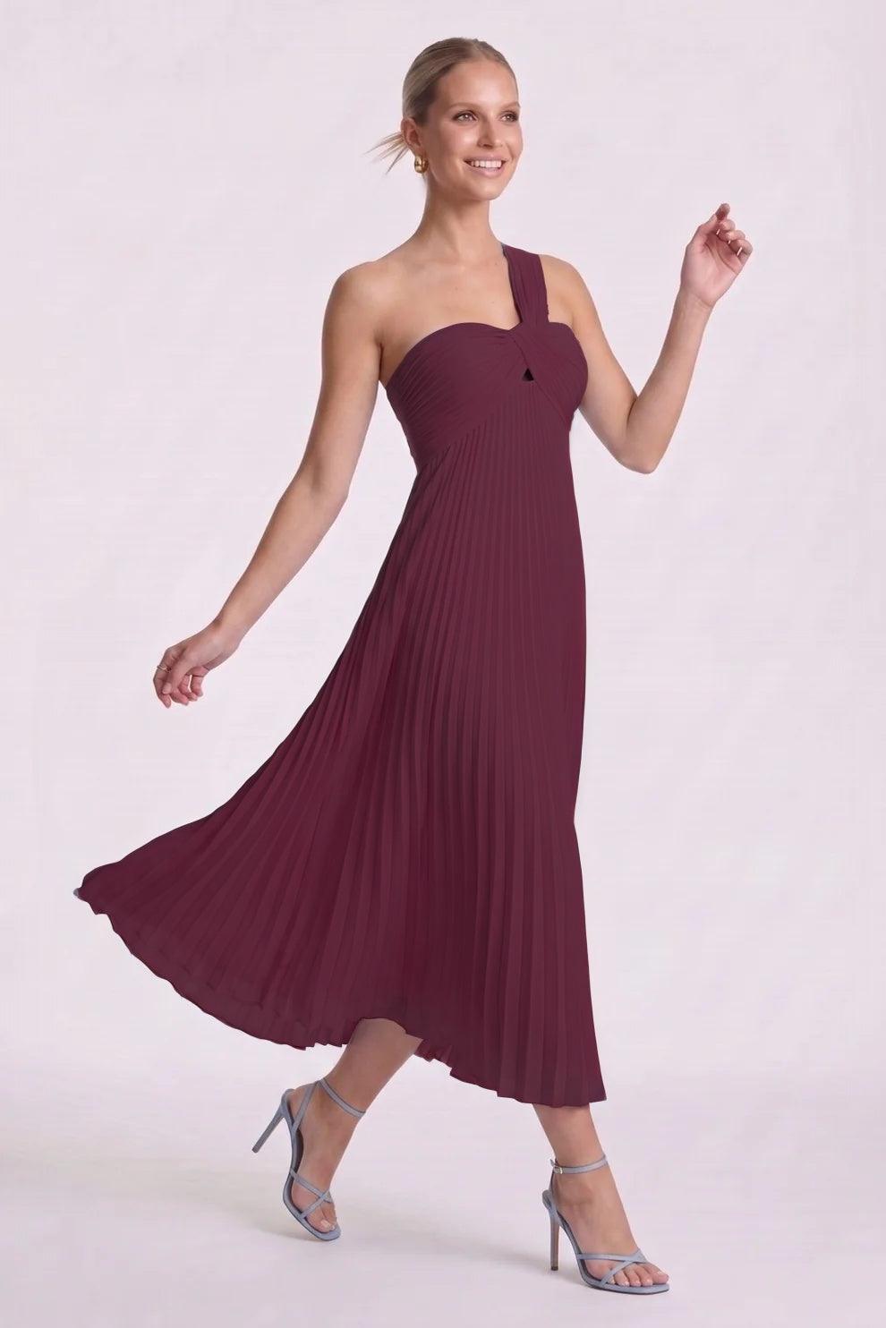 A-Line Ankle Length Chiffon Wedding Guest Dress CG0324 - Dusty Sage - COCOMELODY