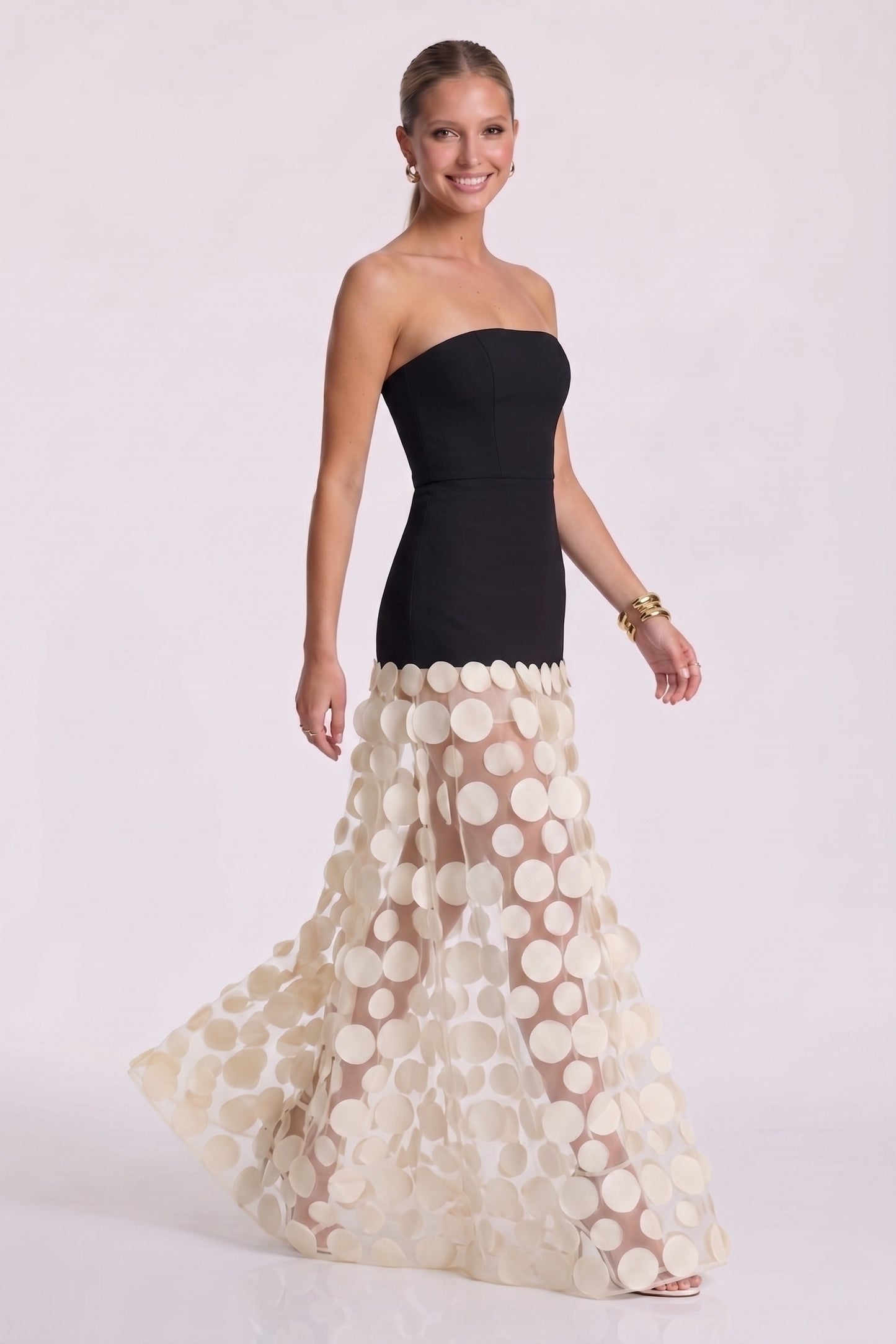 A-Line Maxi Lace Wedding Guest Dress CG0325