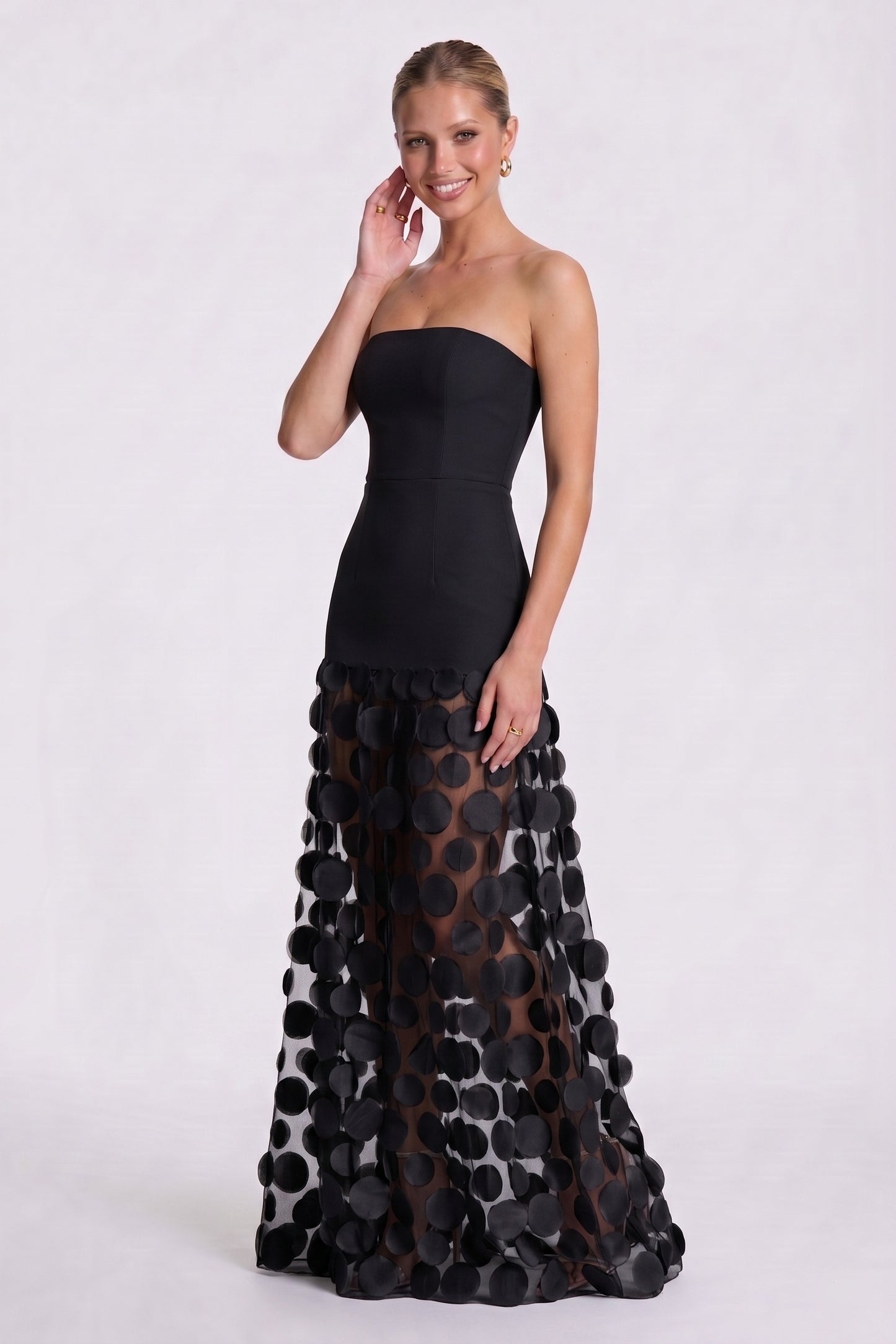 A-Line Maxi Lace Wedding Guest Dress CG0325